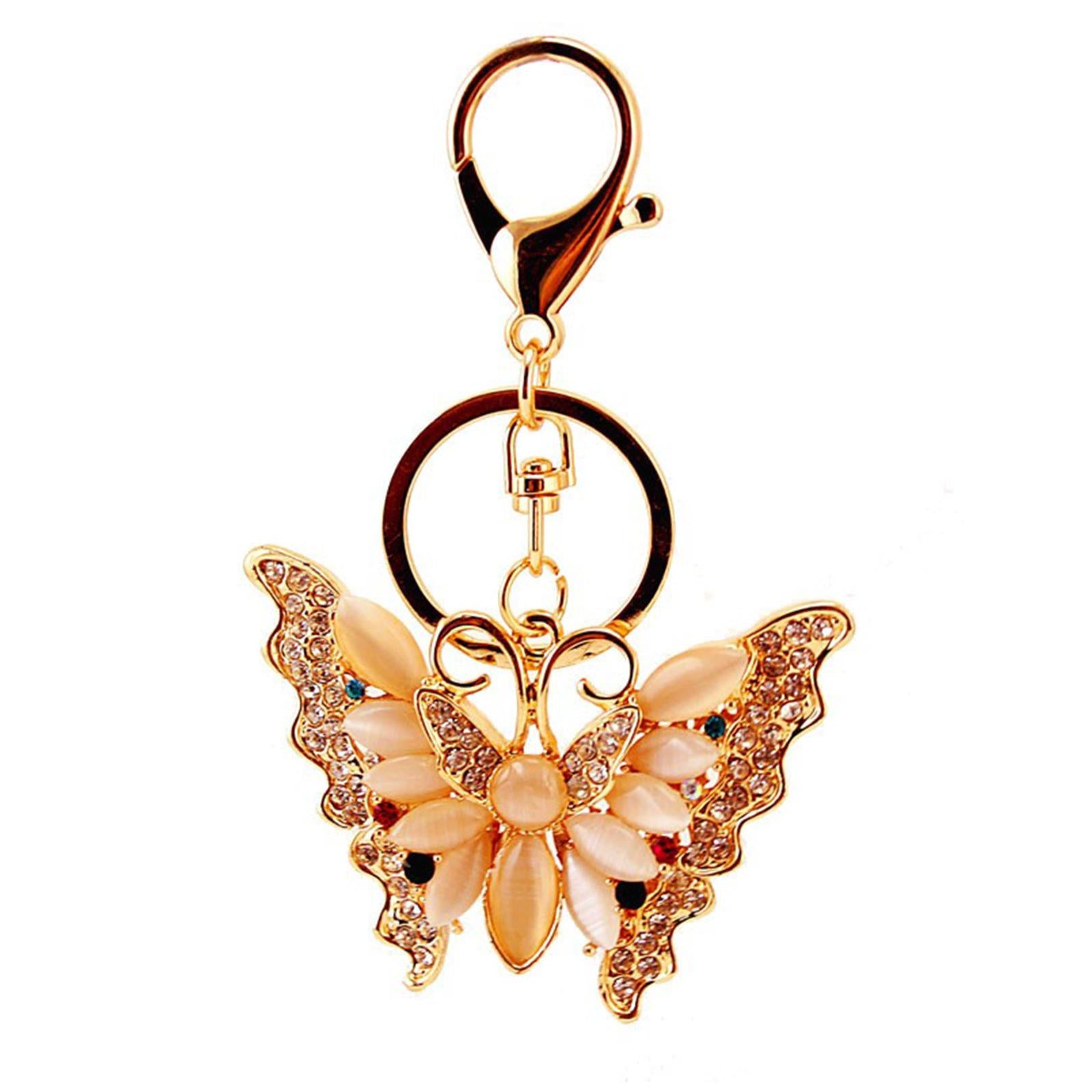 2xButterfly Keychain Gold Jewelry Accessory Backpack Keychains for Women Girls