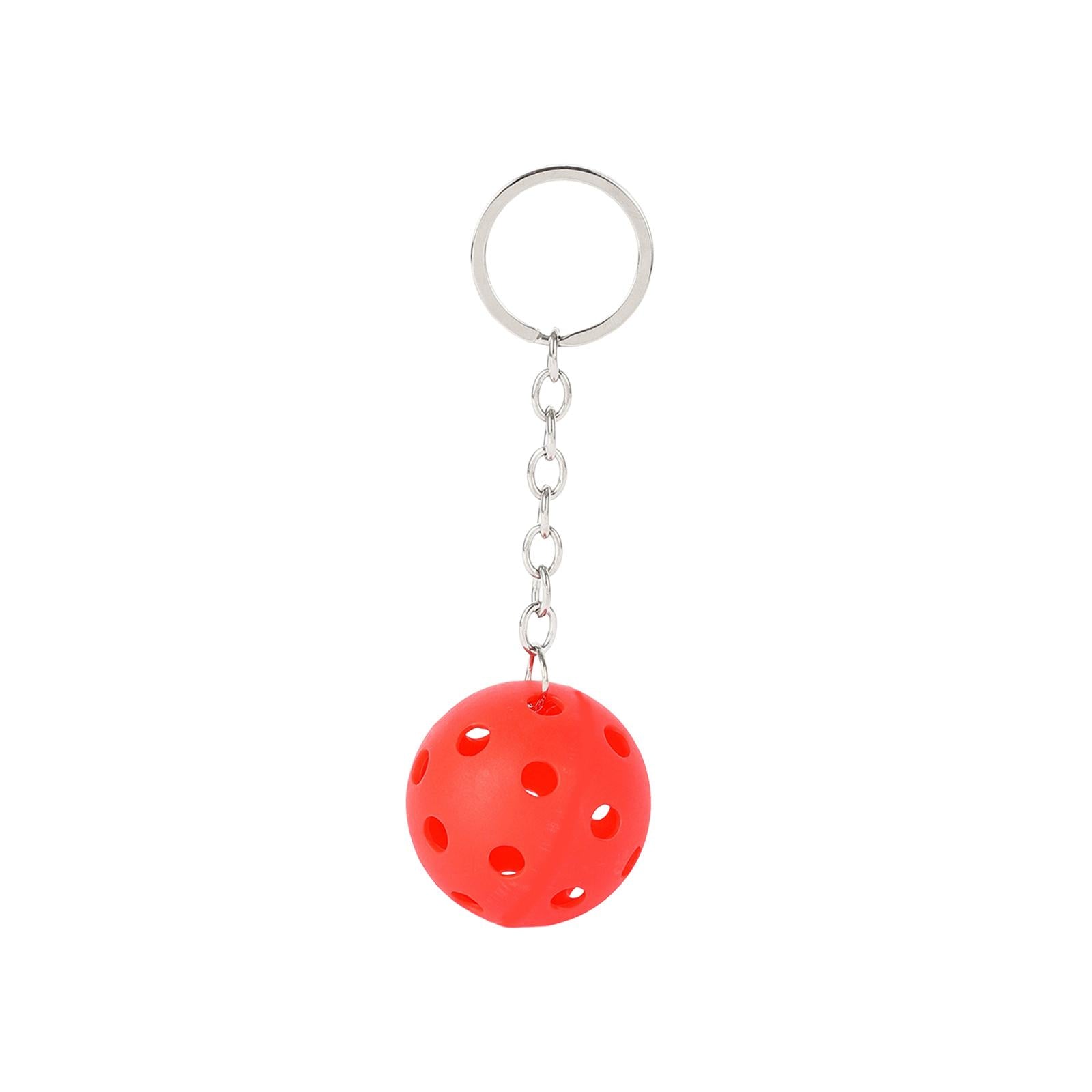 2xPickleball Keychain Portable Pickleball Bag for Backpack Hoilday Handbag red