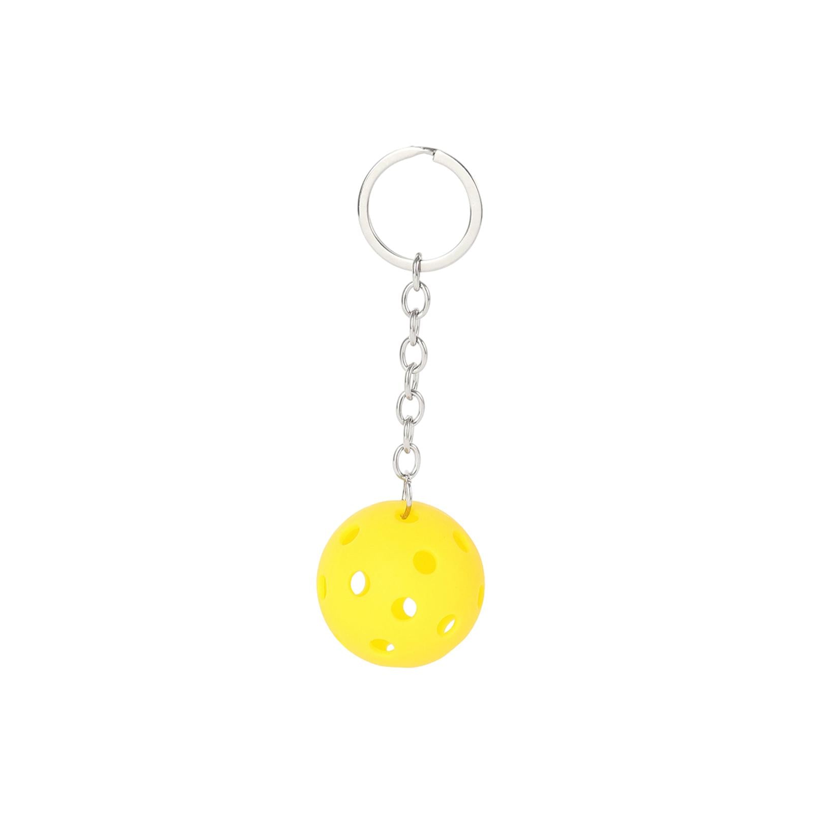 4xPickleball Keychain Portable Pickleball Bag for Backpack Hoilday Handbag yellow