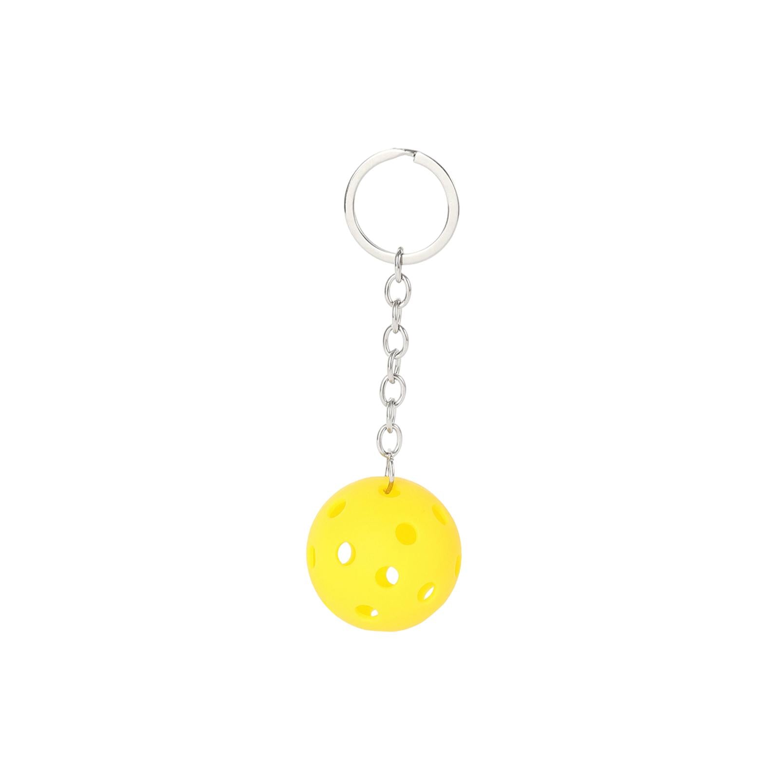 3xPickleball Keychain Portable Pickleball Bag for Backpack Hoilday Handbag yellow