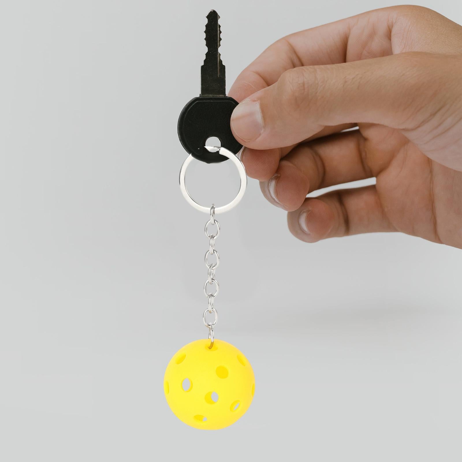 4xPickleball Keychain Portable Pickleball Bag for Backpack Hoilday Handbag yellow