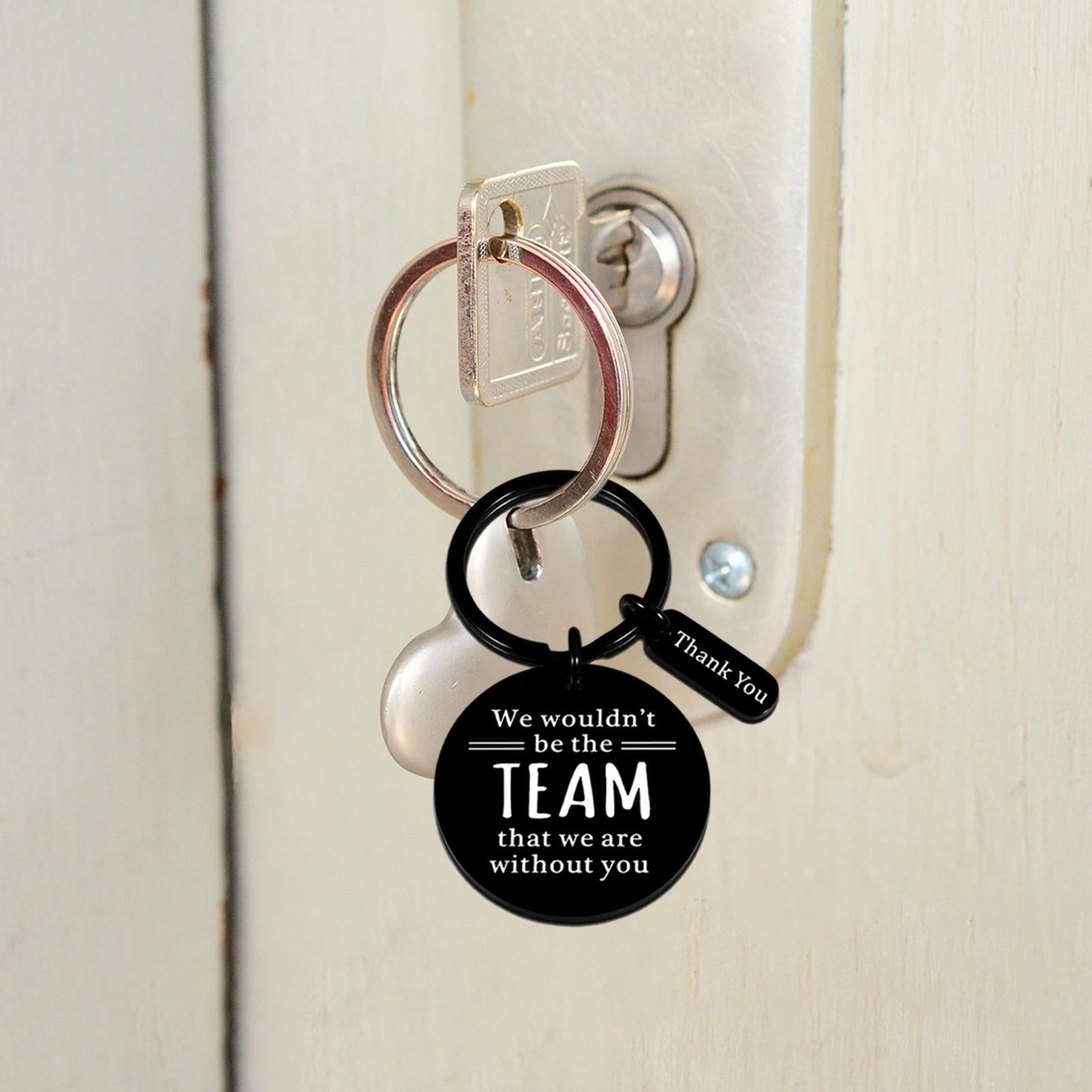 3xCoworker Keychain Keyring Gift for Leaving Job Gifts Keepsake Thank You Gift Black