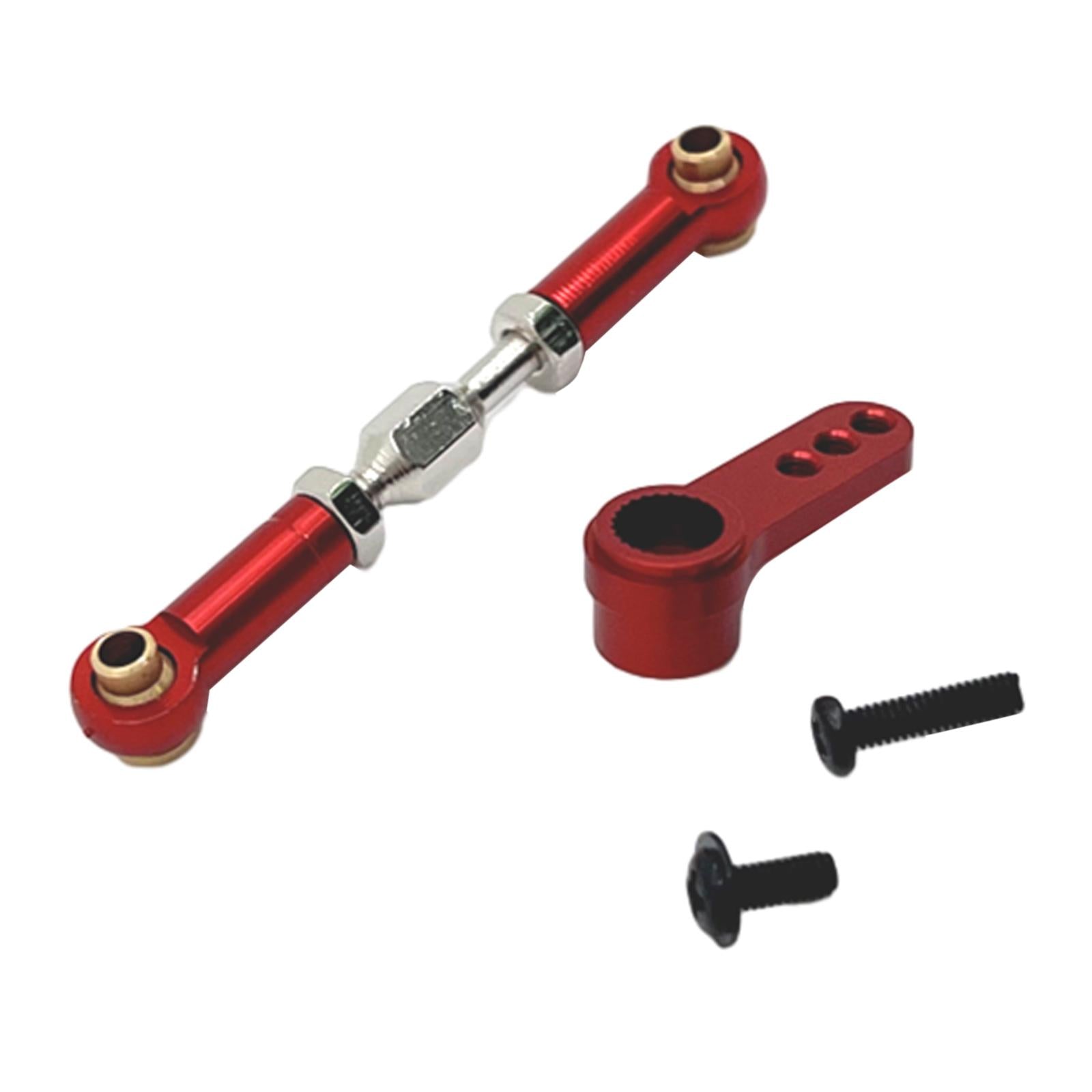 4xRC Steering Linkage Set Professional Metal Steering Rod for 16207 Trucks Red