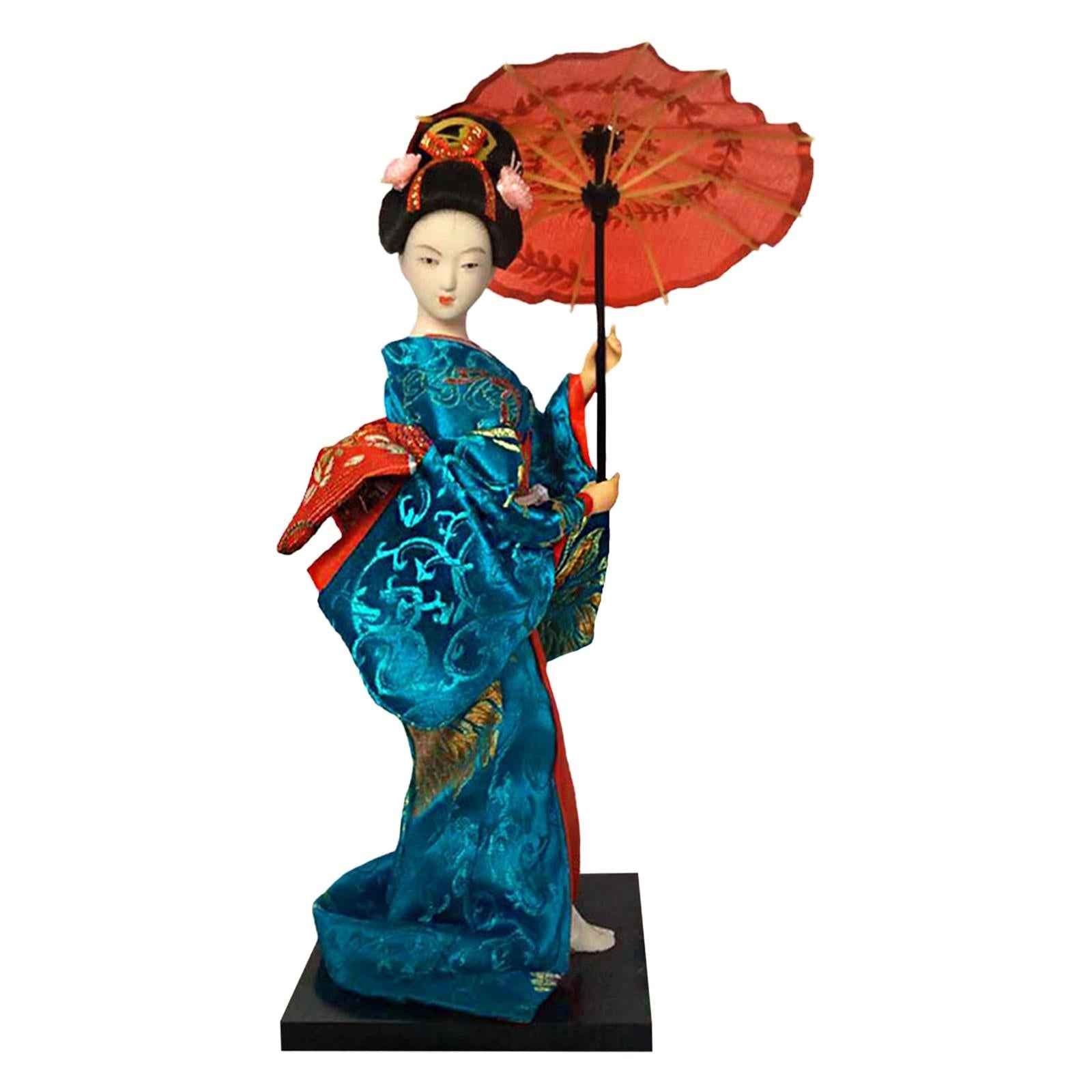 Collectible Figurine Statue Sculpture Miniatures Japanese Kimono Geisha Doll Style B