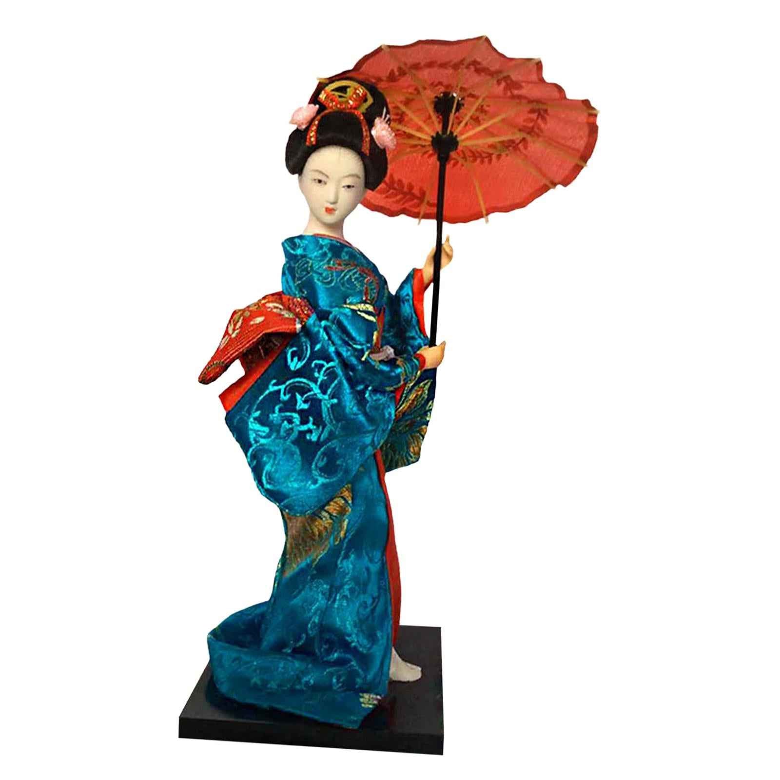 Collectible Figurine Statue Sculpture Miniatures Japanese Kimono Geisha Doll Style B