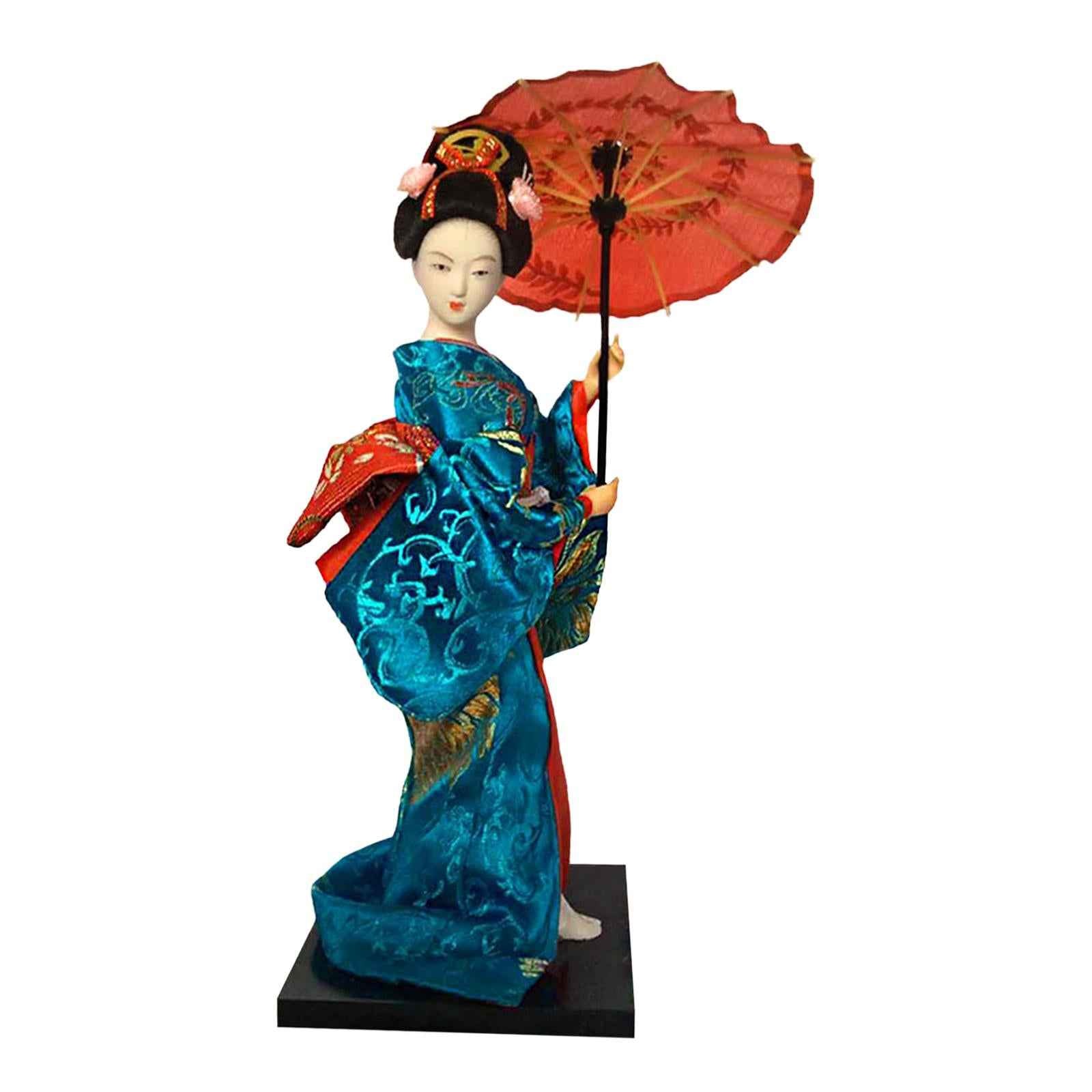 Collectible Figurine Statue Sculpture Miniatures Japanese Kimono Geisha Doll Style B