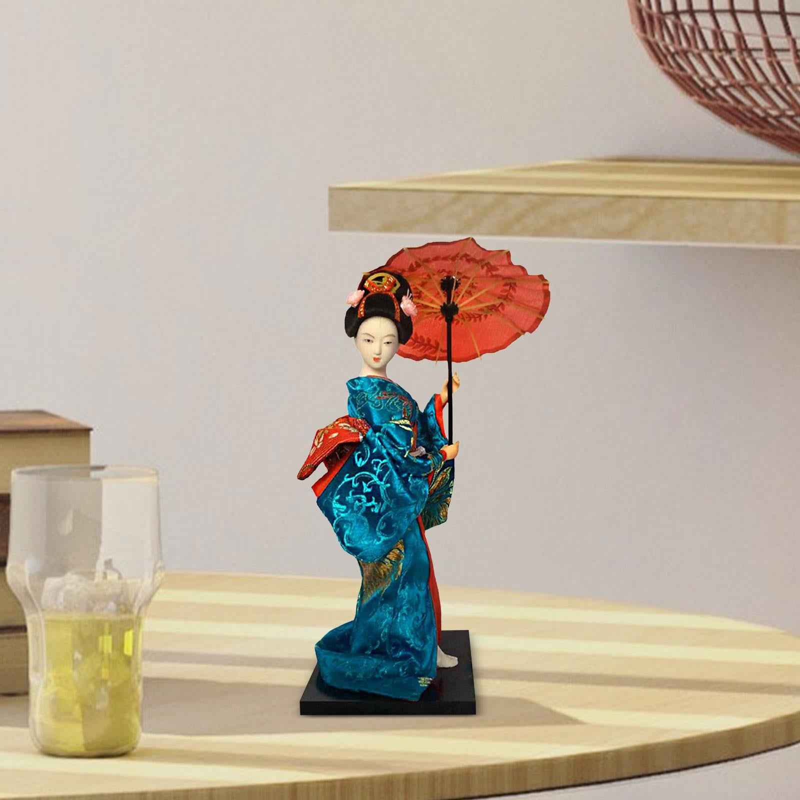 Collectible Figurine Statue Sculpture Miniatures Japanese Kimono Geisha Doll Style B
