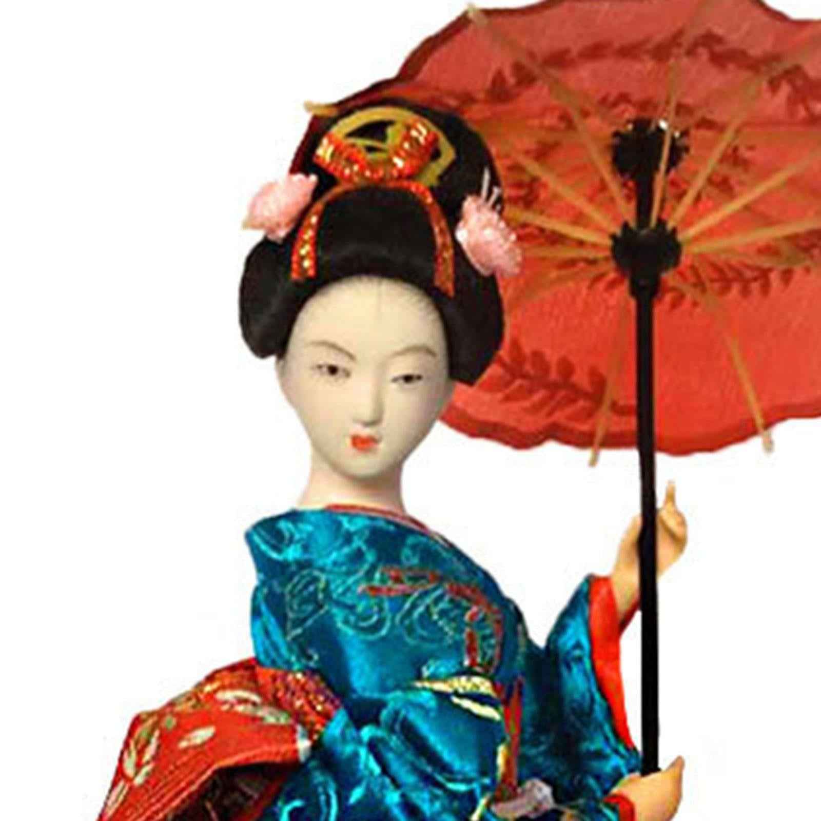 Collectible Figurine Statue Sculpture Miniatures Japanese Kimono Geisha Doll Style B