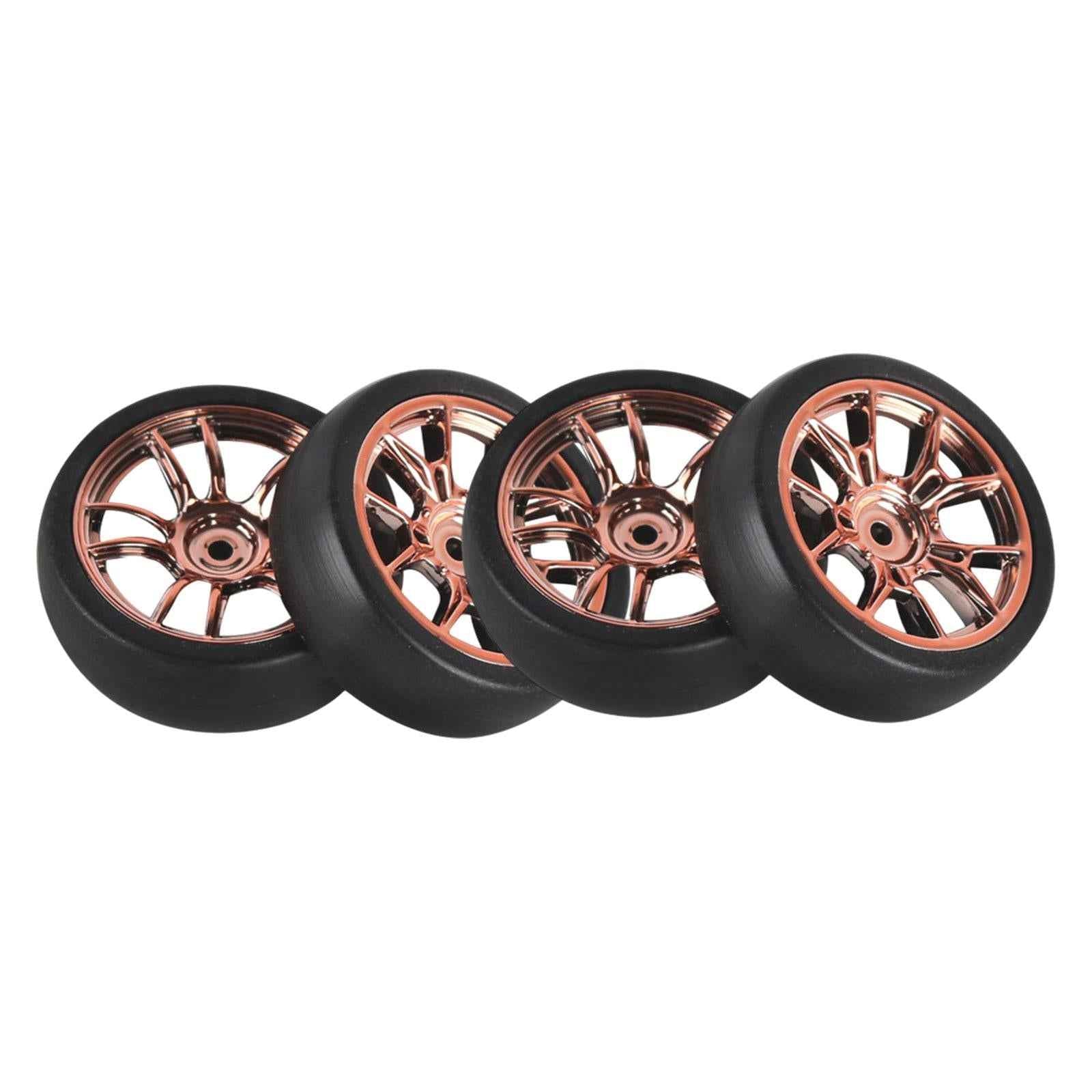 4 Pieces RC Drift Tyre for 1/18 RC Drift Rally Car DIY Modification Repalces Gold