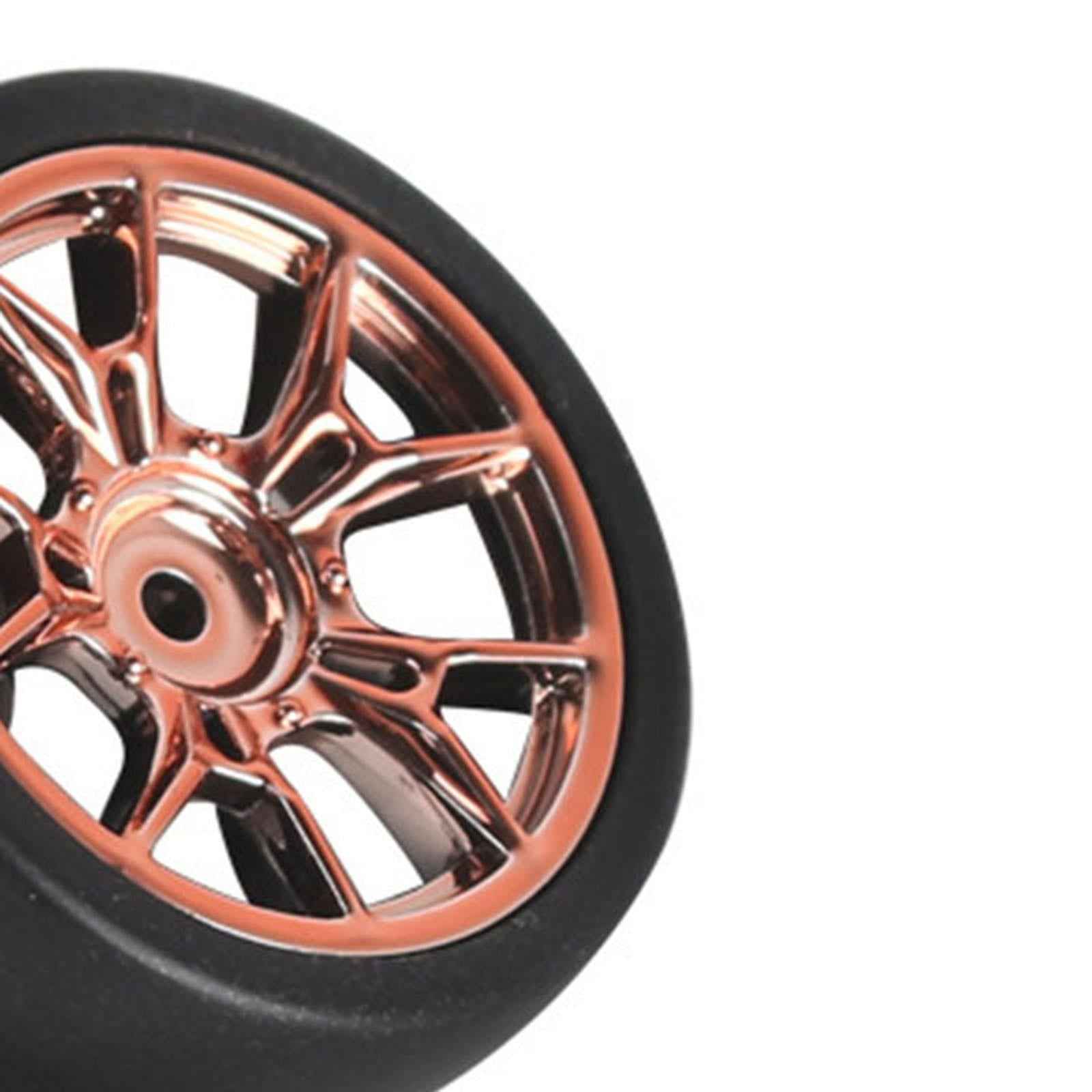 4 Pieces RC Drift Tyre for 1/18 RC Drift Rally Car DIY Modification Repalces Gold