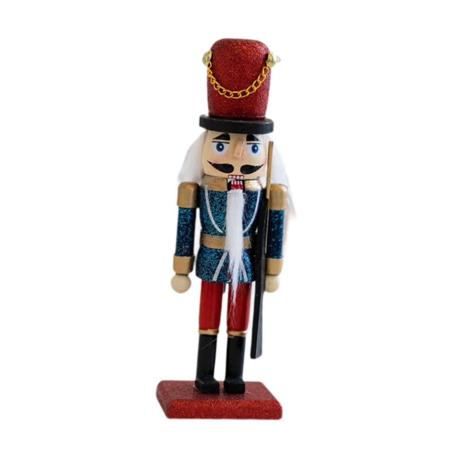 Christmas Nutcracker (16cm Tall) Handpainted Crafts for Table Christmas Red