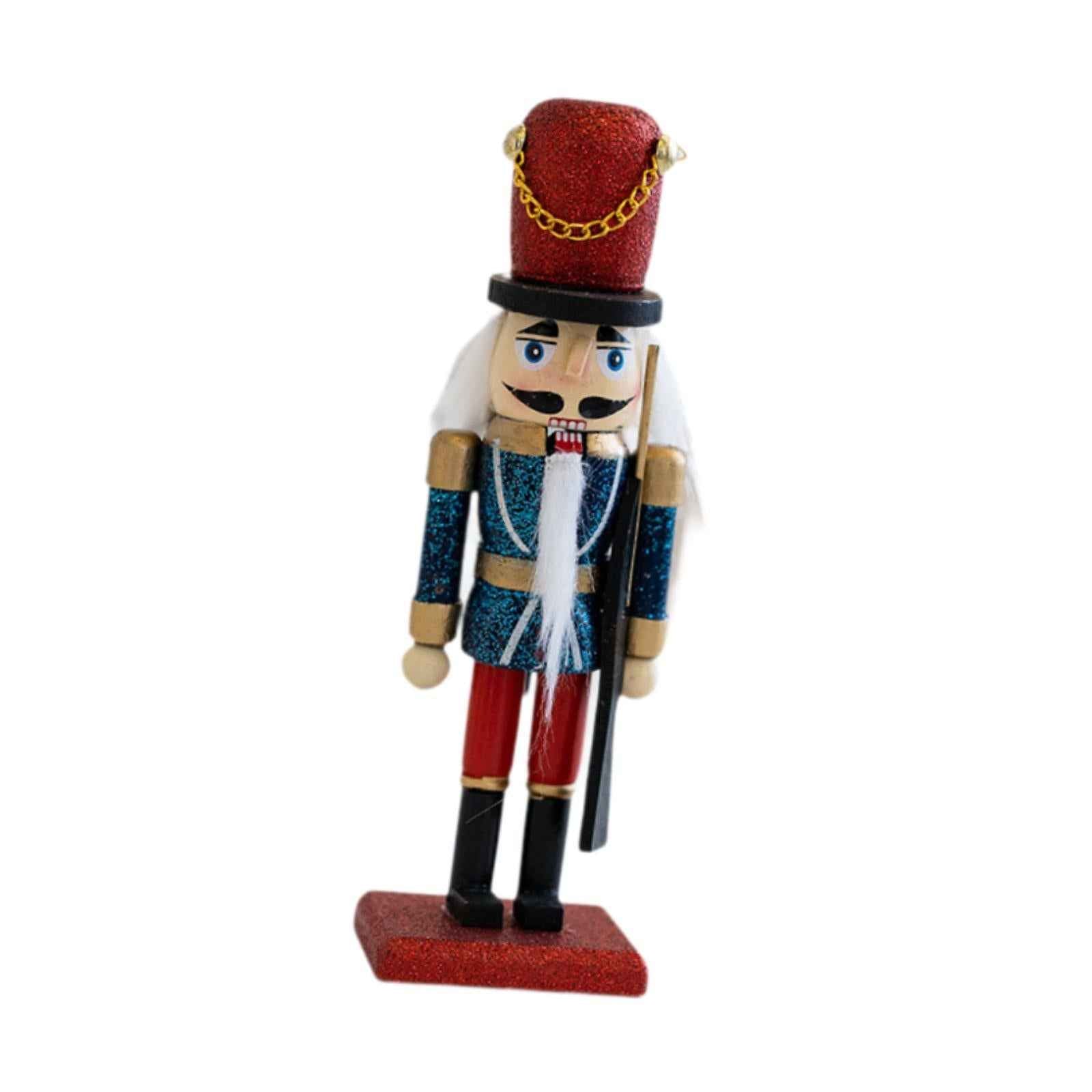 Christmas Nutcracker (16cm Tall) Handpainted Crafts for Table Christmas Red