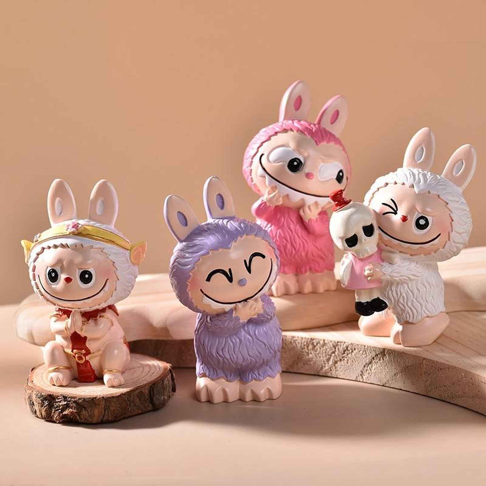 Labubu Action Figure Resin Unique Random Design Box Toy Children Girls Teens