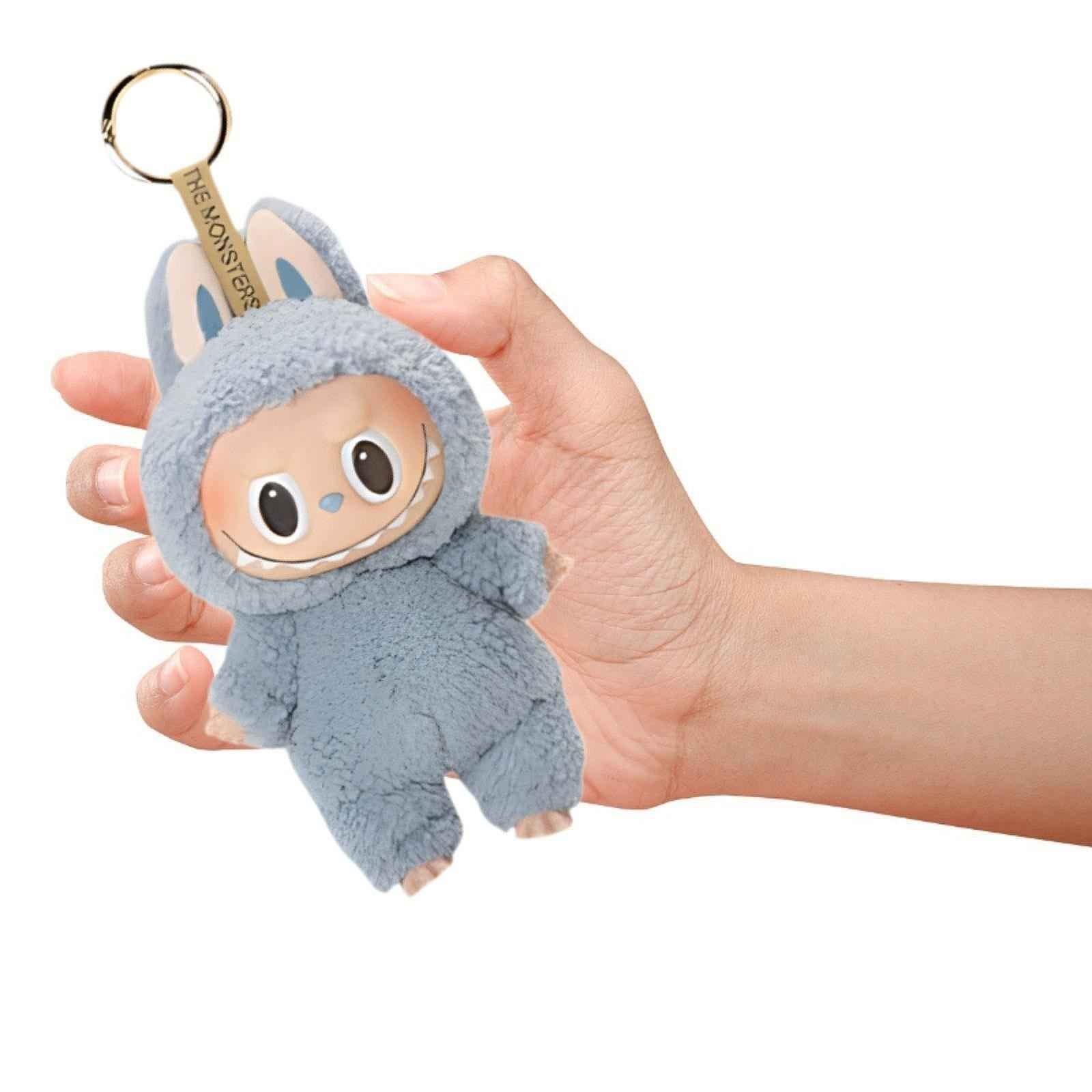 Labubu Action Figure Desktop Decor Ornaments Cake Toppers Figure Boys Adults blue