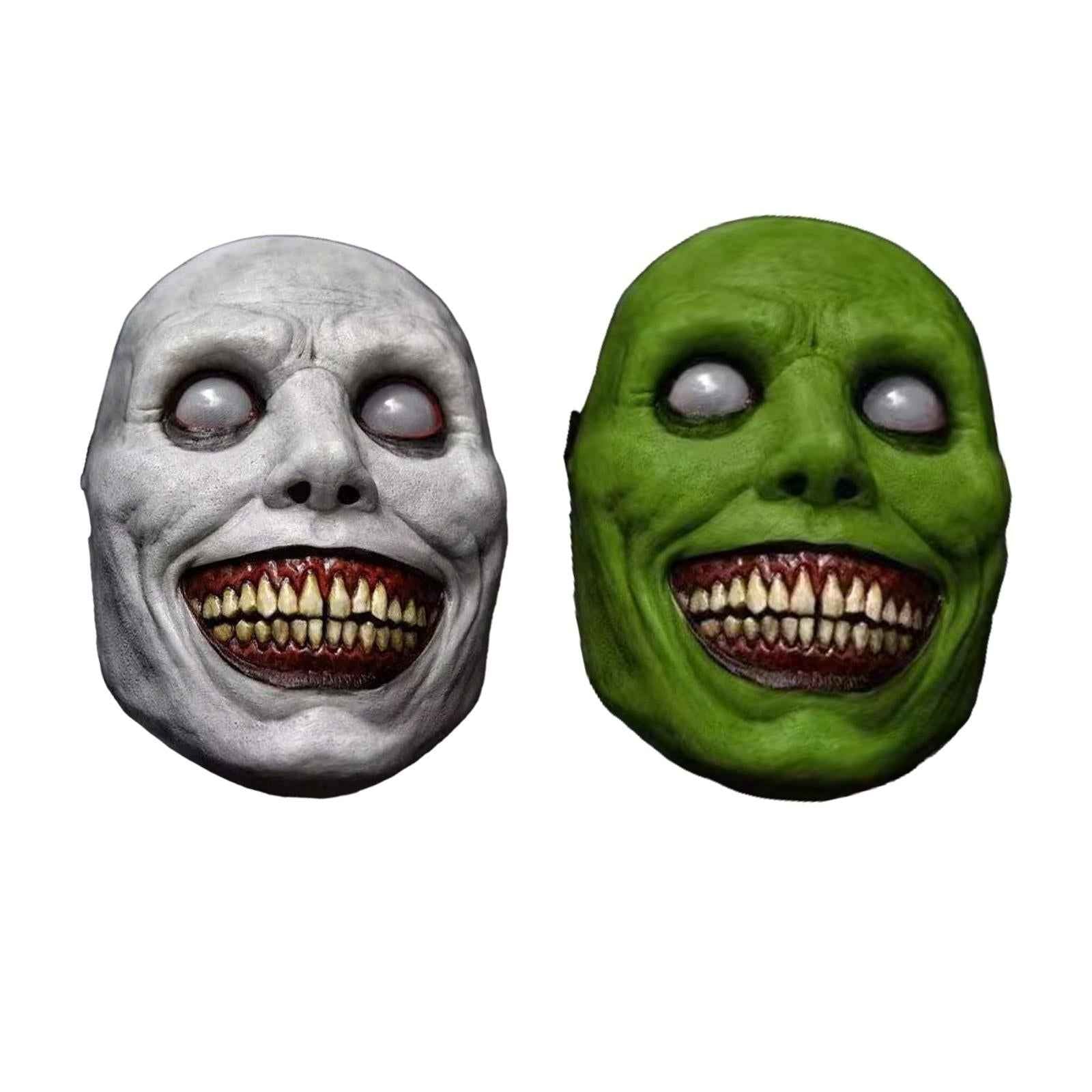 Head Mask Headgear Festival Prop Lightweight Funny Scary Latex Mask White