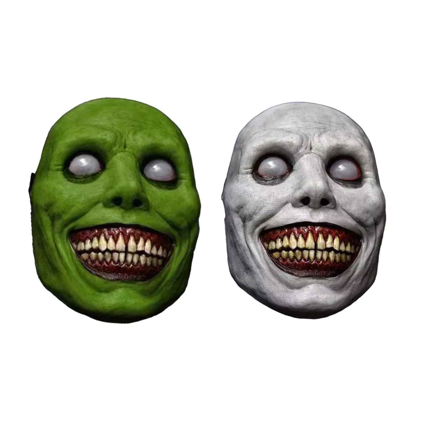Head Mask Headgear Festival Prop Lightweight Funny Scary Latex Mask White
