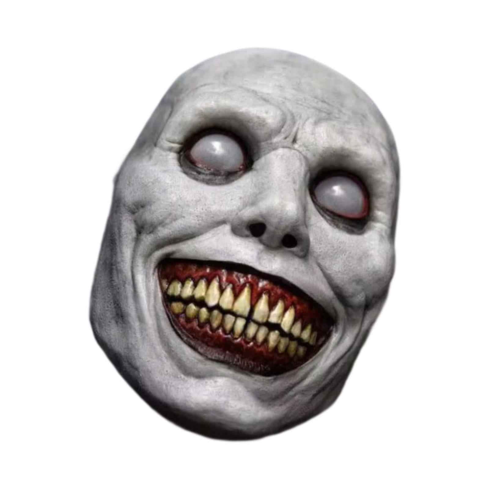 Head Mask Headgear Festival Prop Lightweight Funny Scary Latex Mask White