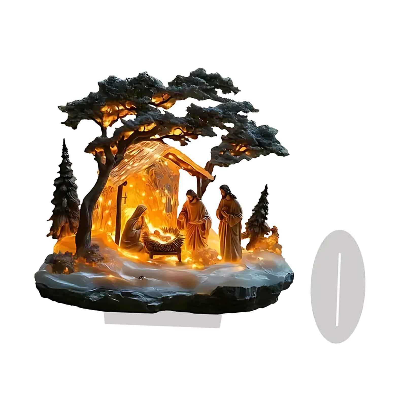Jesus Birth Figurine Christmas Statue for Hallway Bedroom Table Centerpieces