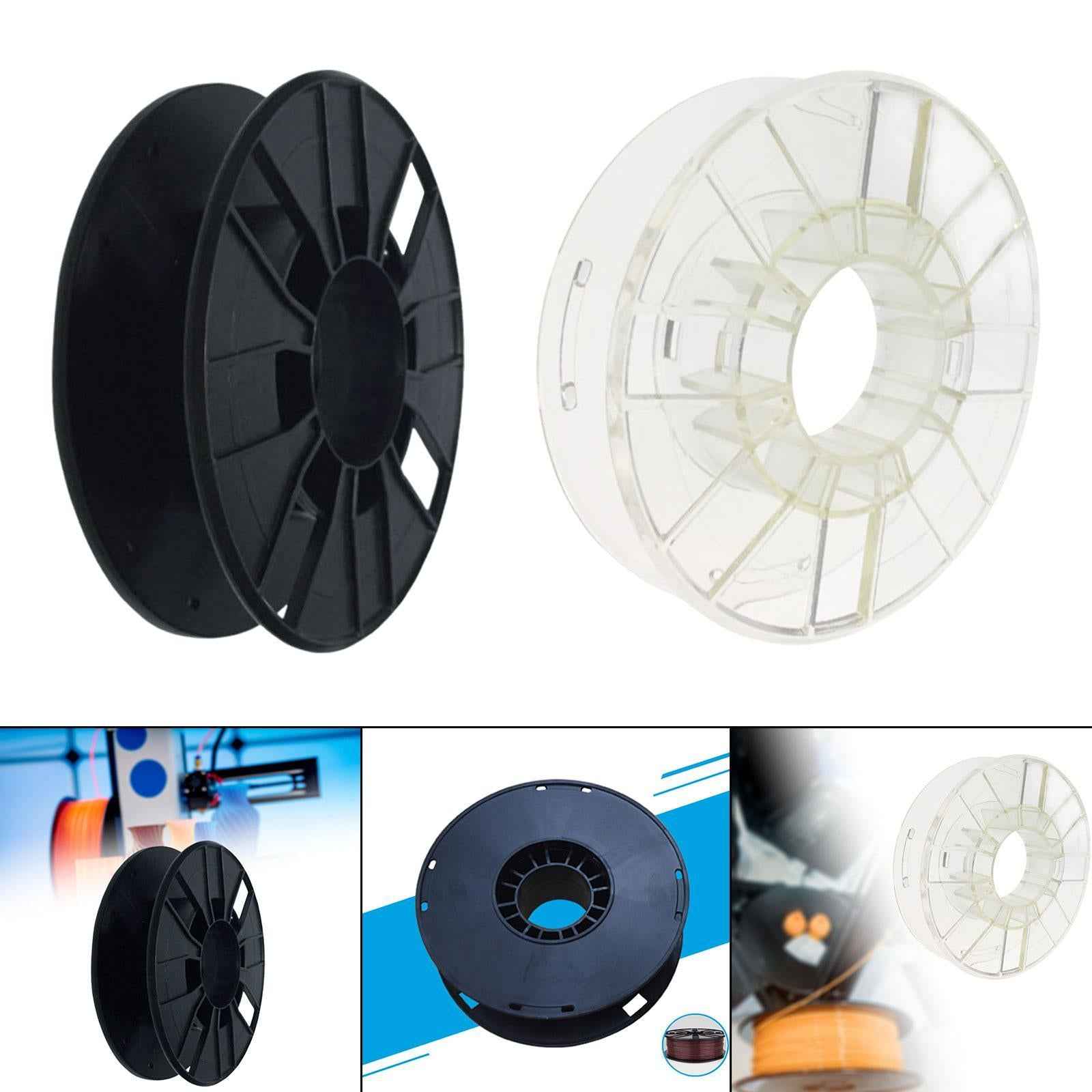 3D Printer Filament Reel Winder Cable Holder Sturdy Optical Fiber Empty Disk Black