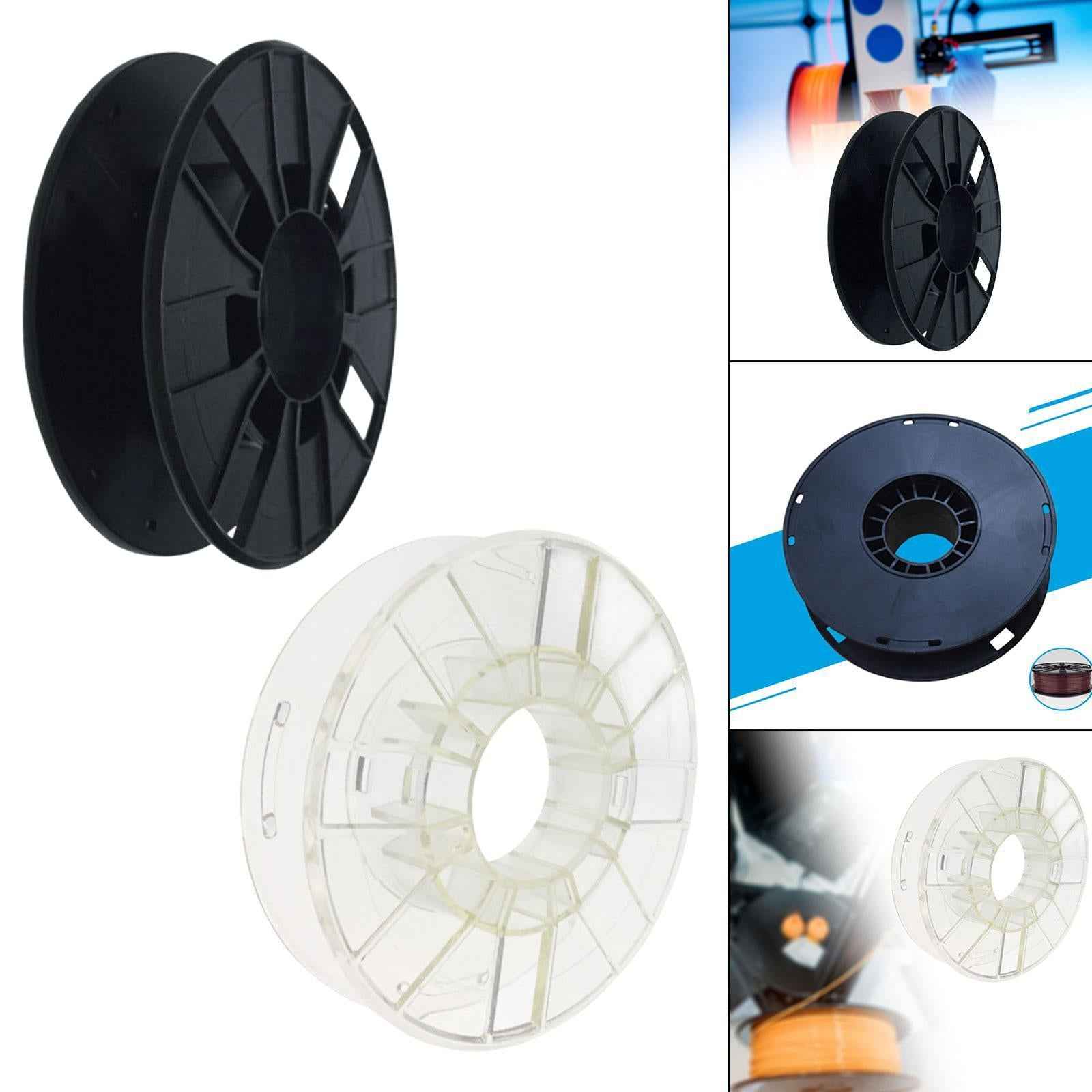 3D Printer Filament Reel Winder Cable Holder Sturdy Optical Fiber Empty Disk Black