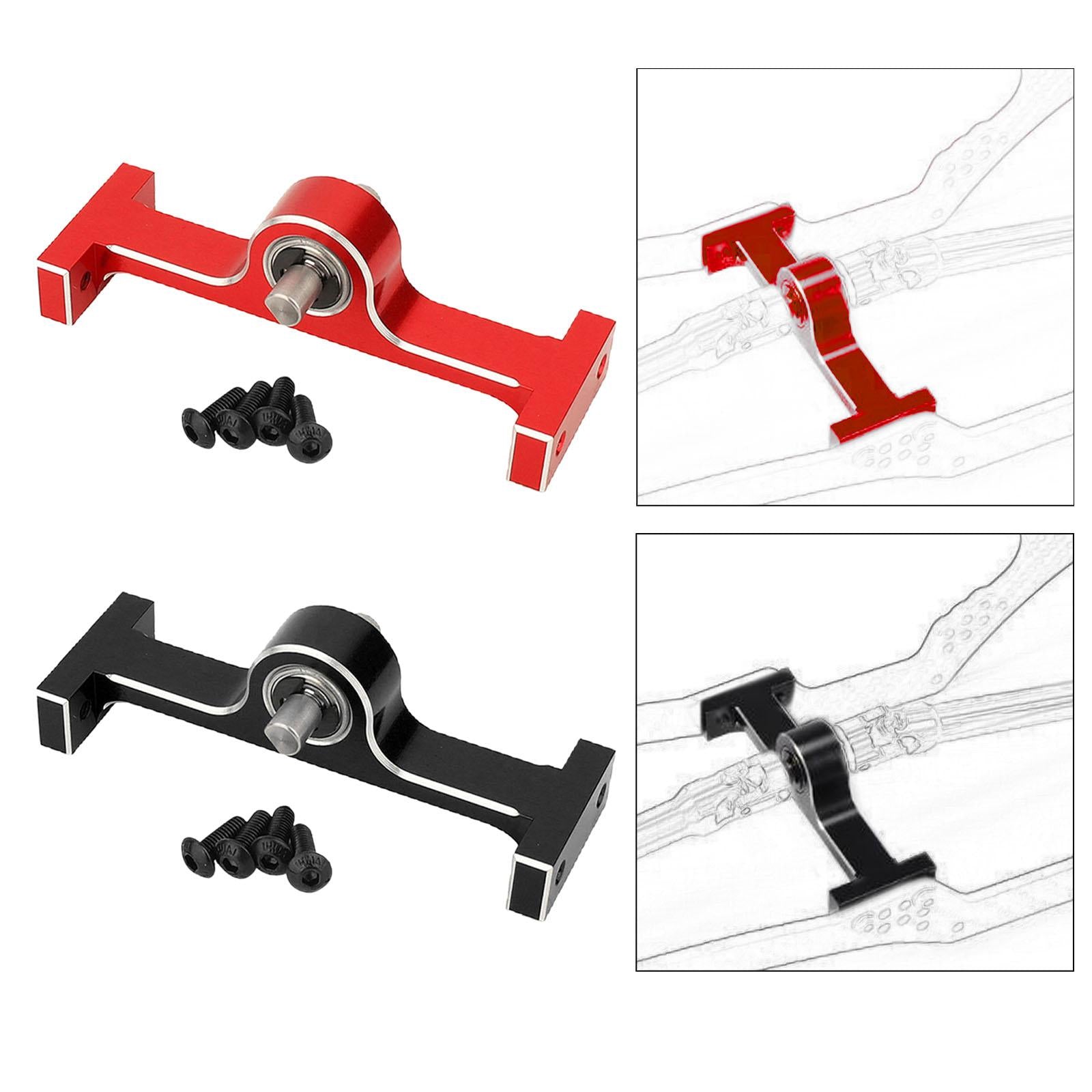Aluminum Alloy RC Car Transfer Case Chassis Builder for 1/10 RC Rock Crawler Red