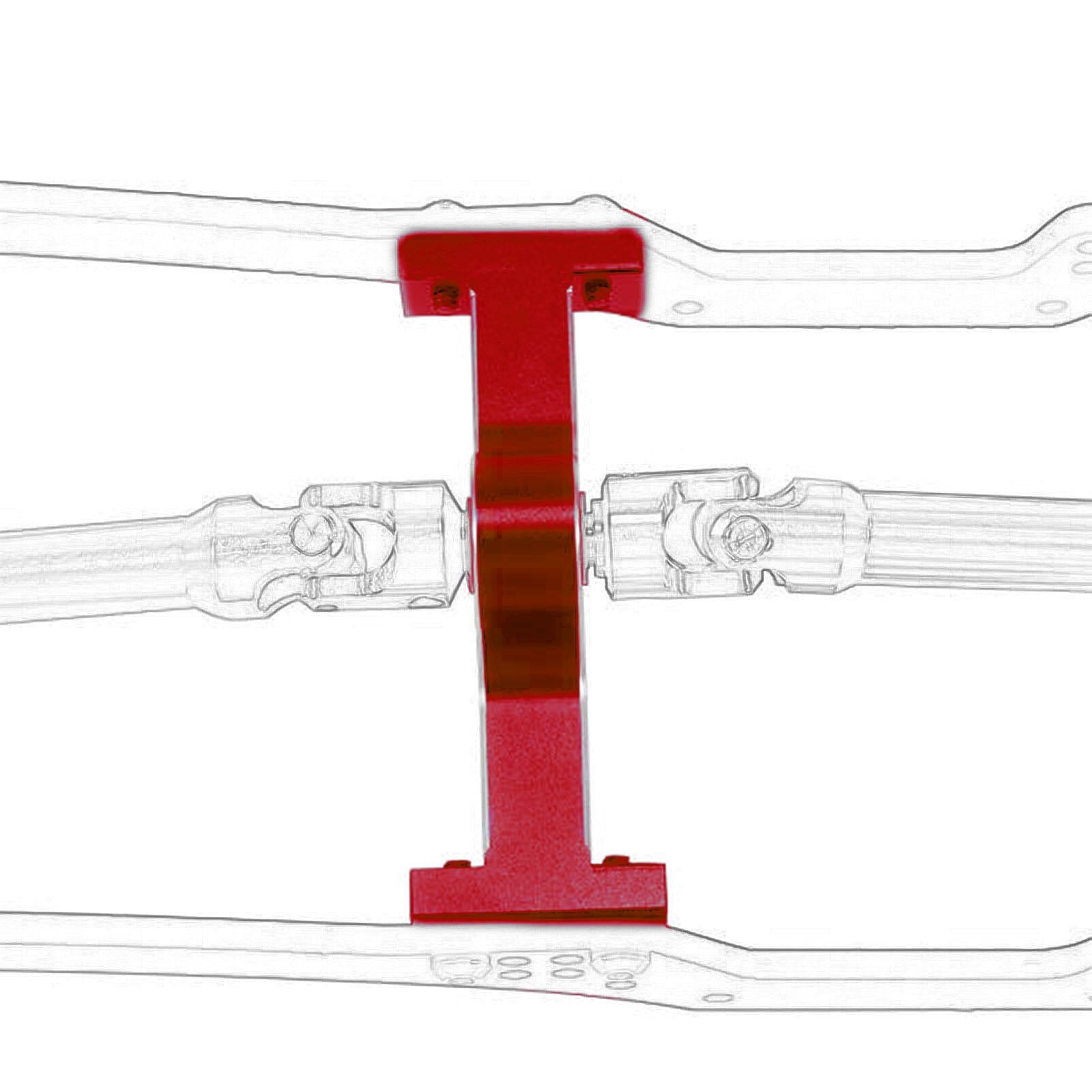 Aluminum Alloy RC Car Transfer Case Chassis Builder for 1/10 RC Rock Crawler Red