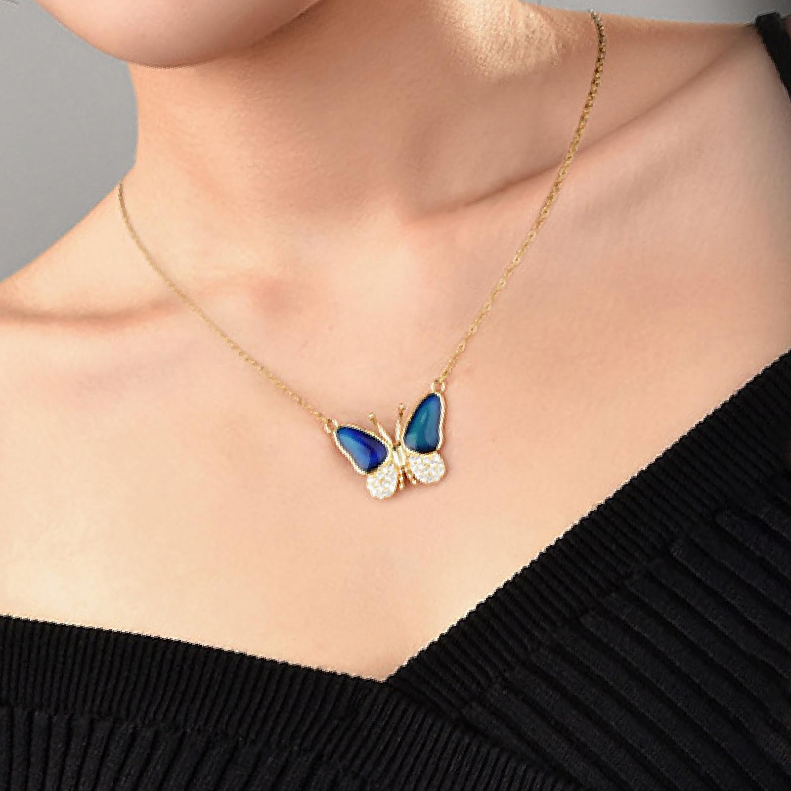 Butterfly Pendant Necklace Chic Unique Jewelry Charm for Gift Party Festival