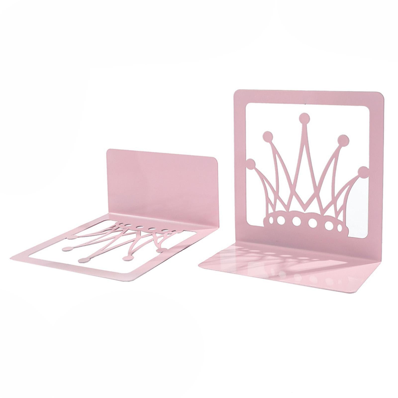 Crown Bookends for Shelves Journal Book Organizer for Bedroom Library School