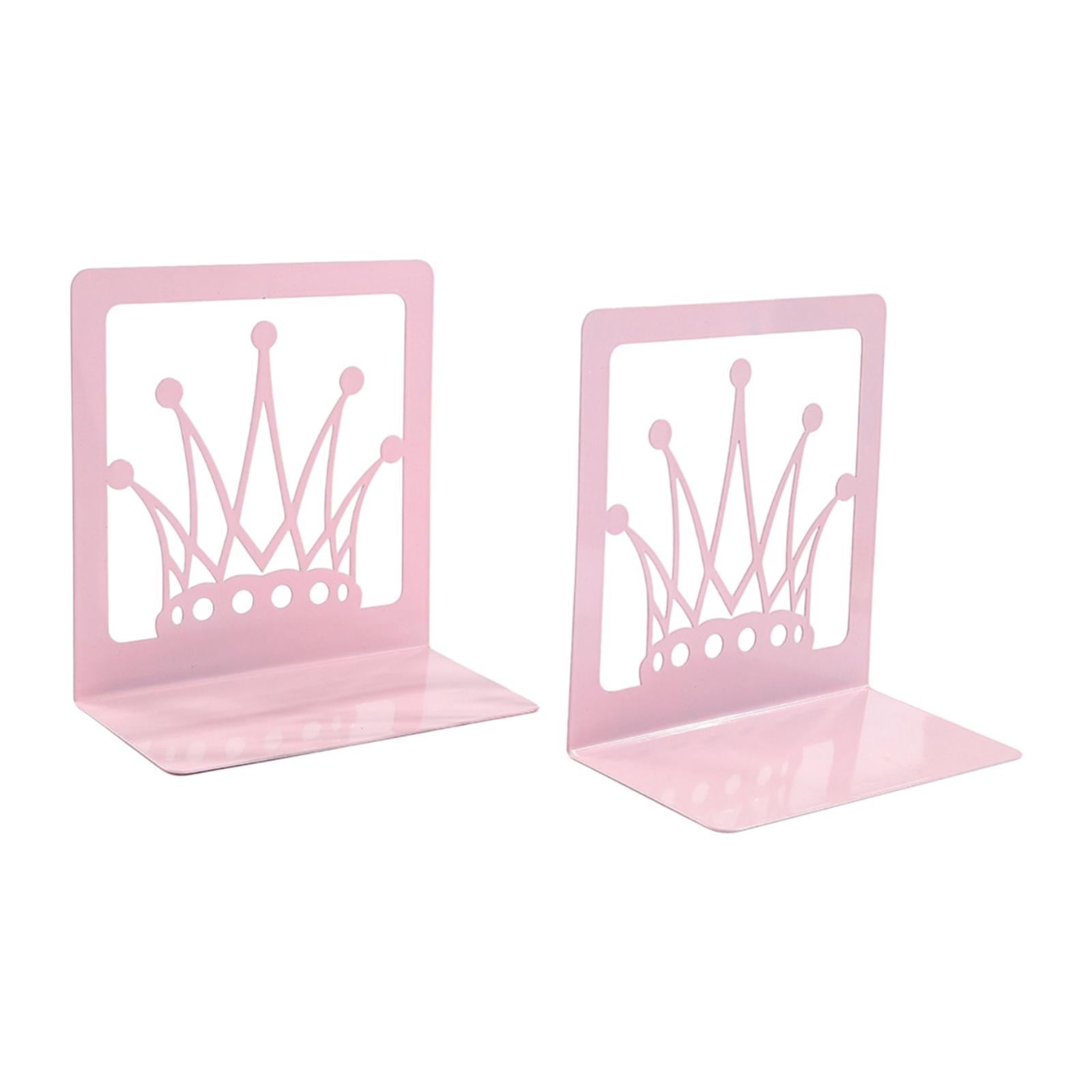 Crown Bookends for Shelves Journal Book Organizer for Bedroom Library School