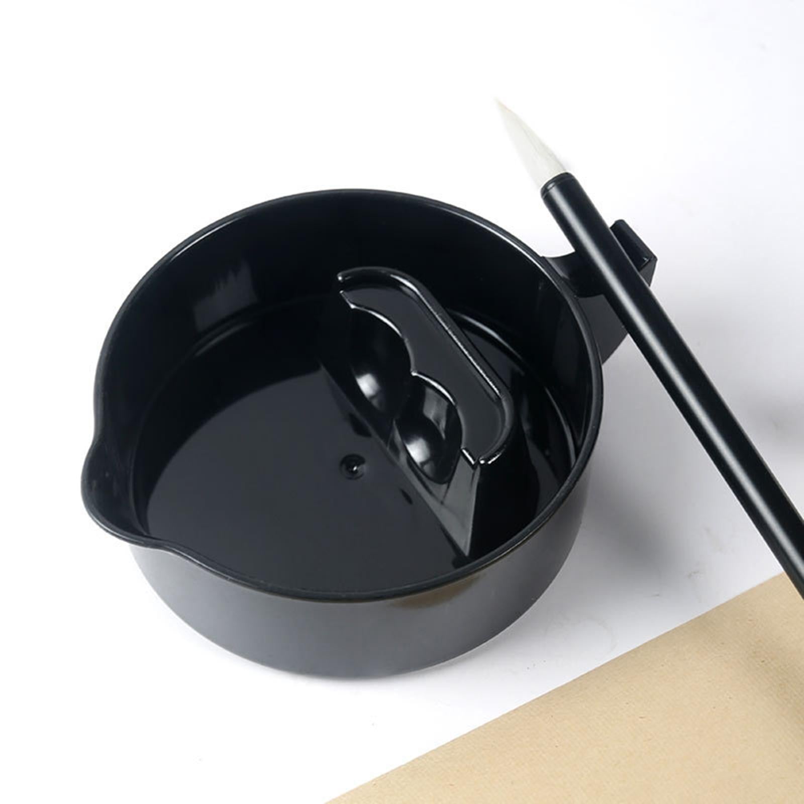 Calligraphy Inkstone Professional Multifunctional Practice Tool Ink Well Dish Black