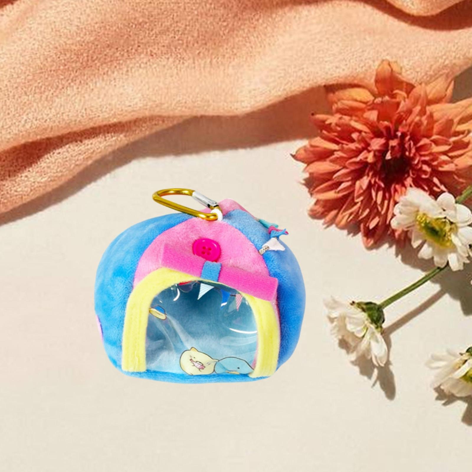 Doll Miniature Tent Keychain Bag Accessory for Dolls House Gift DIY Supplies Blue