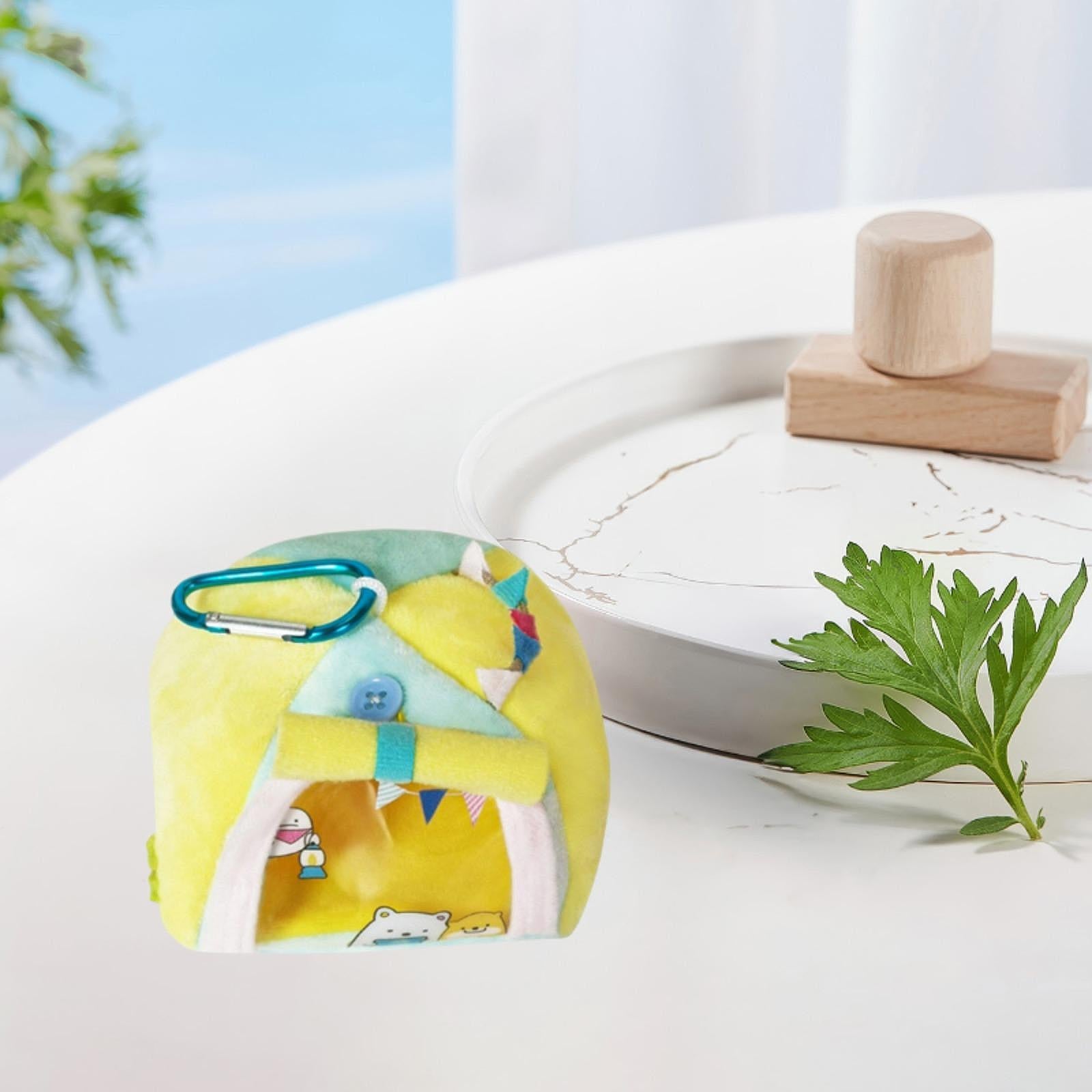 Doll Miniature Tent Keychain Bag Accessory for Dolls House Gift DIY Supplies Yellow