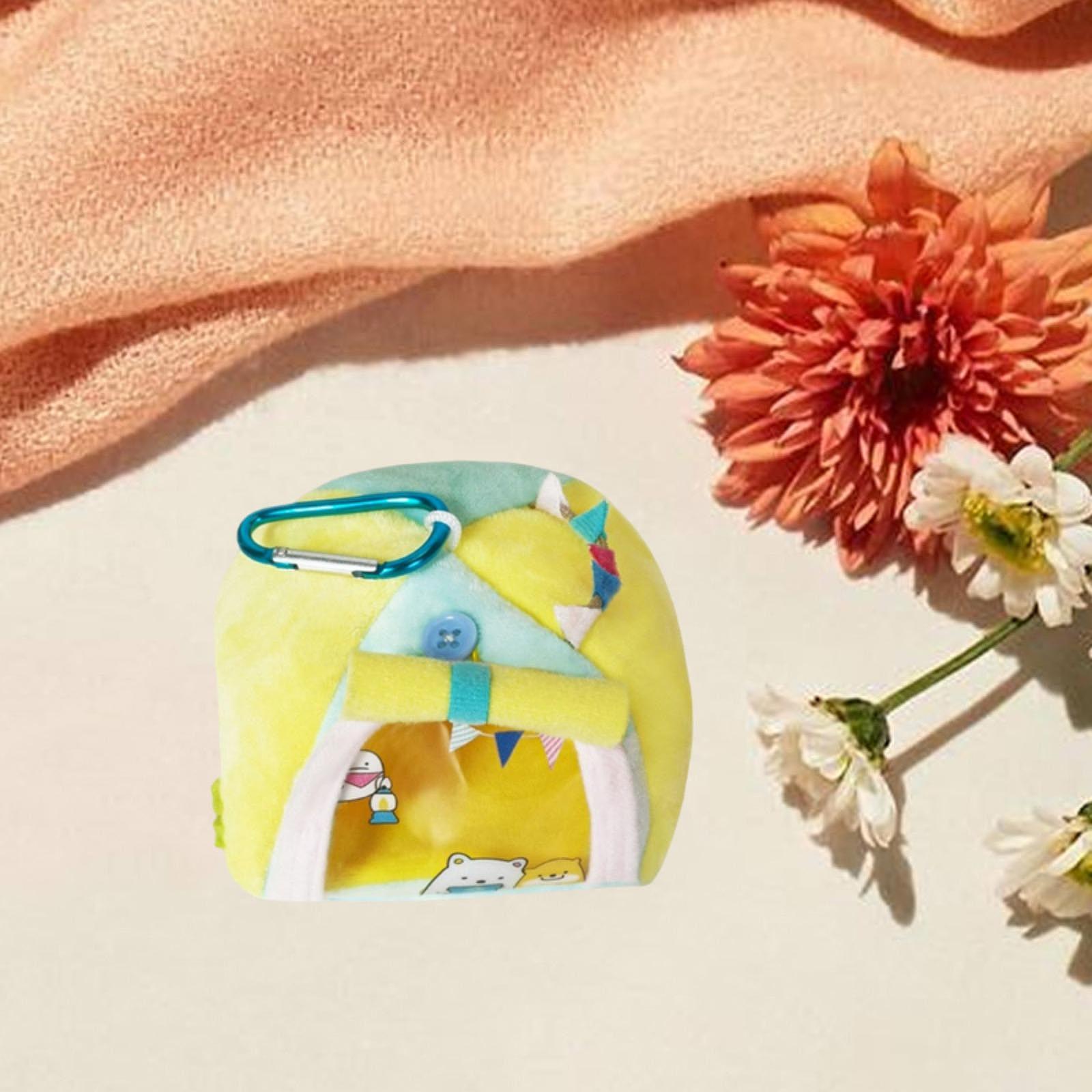 Doll Miniature Tent Keychain Bag Accessory for Dolls House Gift DIY Supplies Yellow