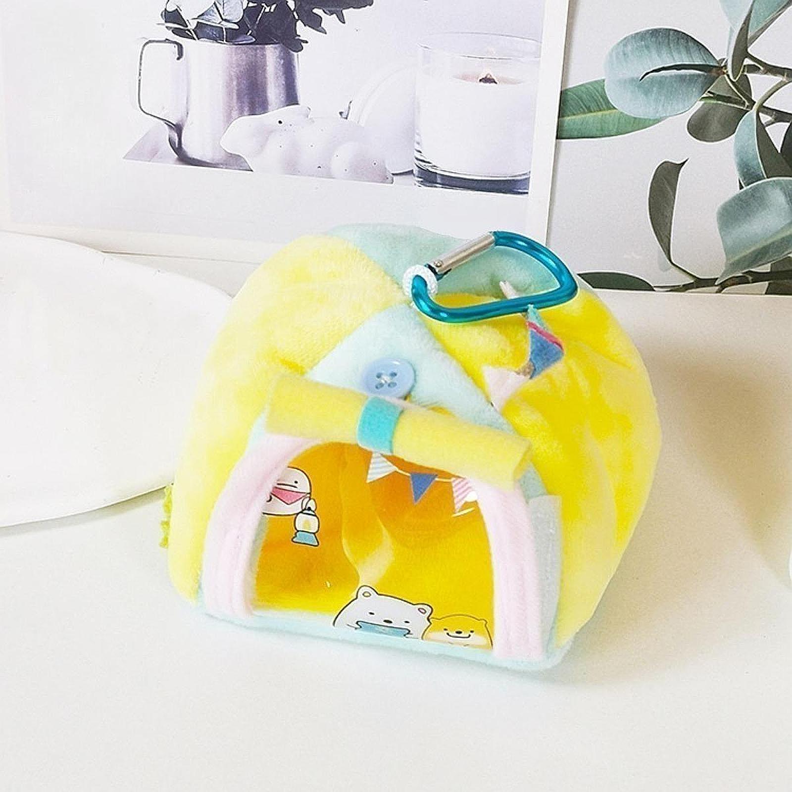 Doll Miniature Tent Keychain Bag Accessory for Dolls House Gift DIY Supplies Yellow