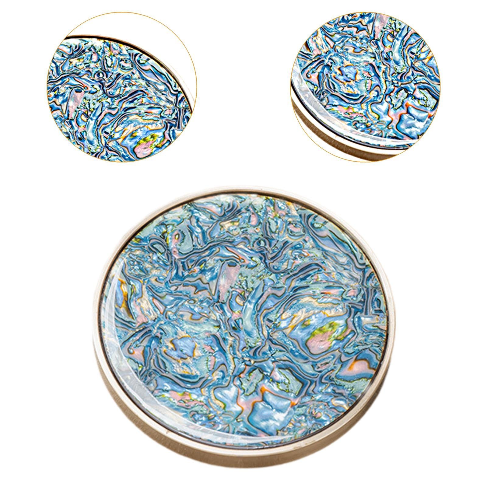 Coaster Gift Heat Resistant Lacquerware Wood Ornament for Bar Home Blue and Pink