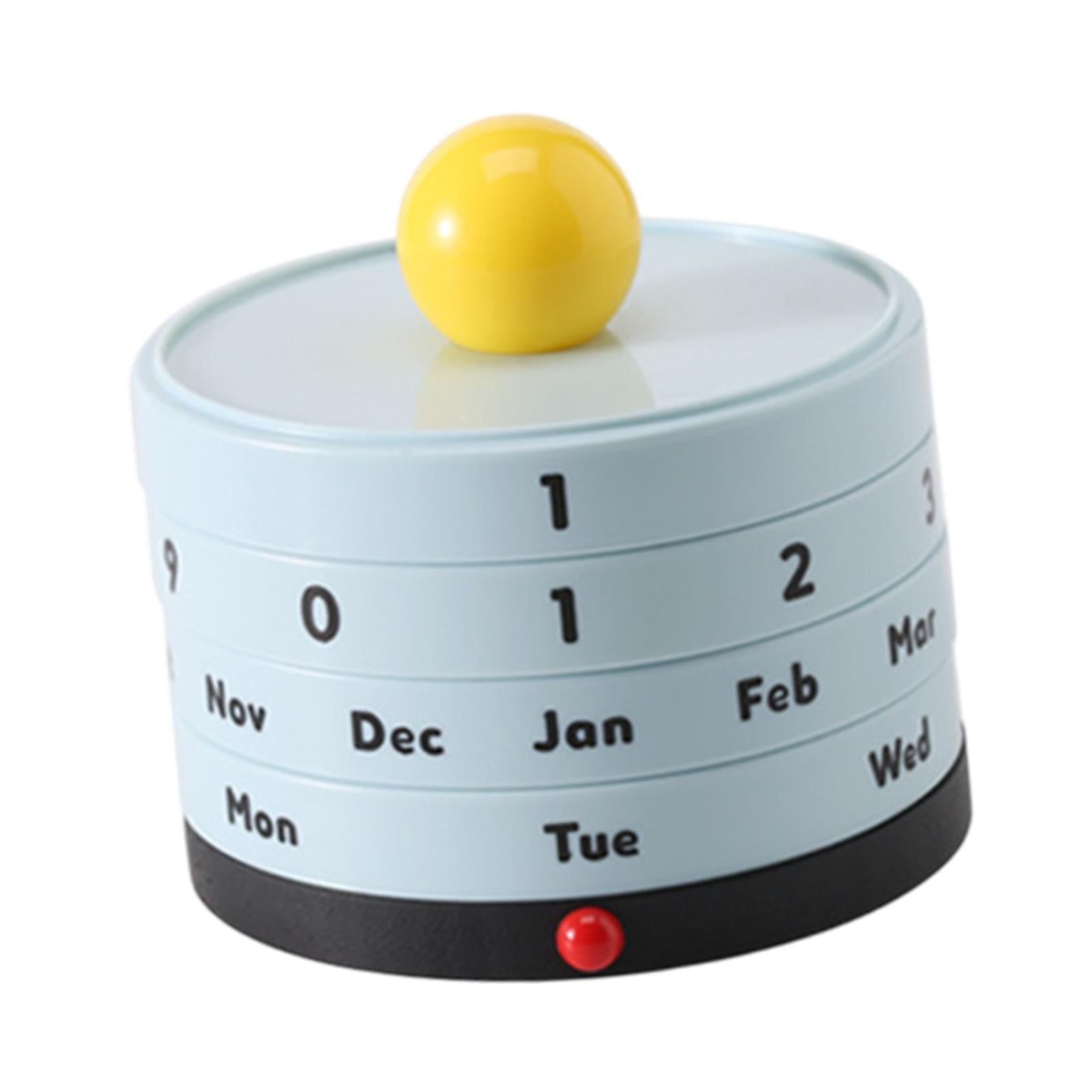 Desk Calendar Small Cute Standing Perpetual Calendar for Office Home Teacher blue