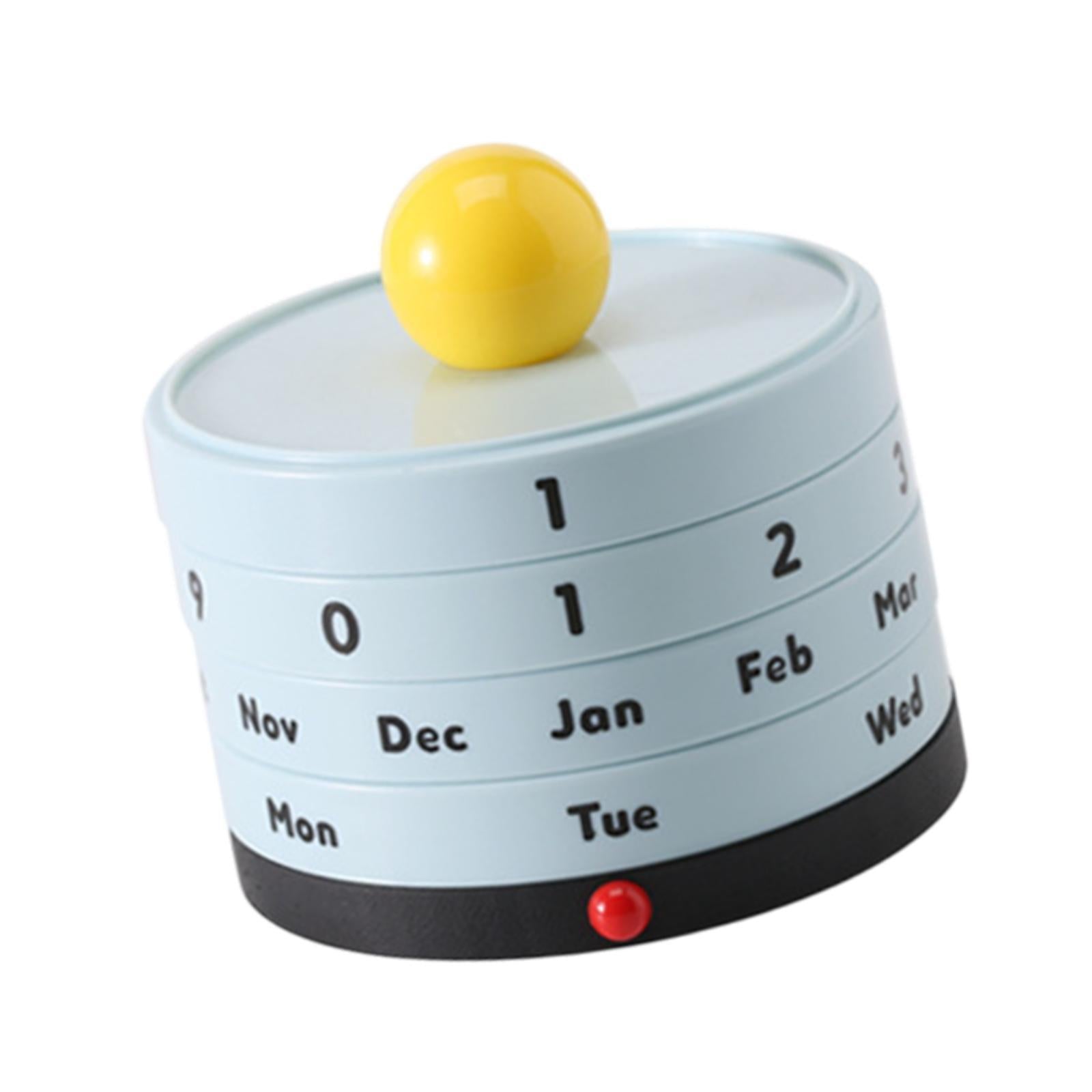Desk Calendar Small Cute Standing Perpetual Calendar for Office Home Teacher blue
