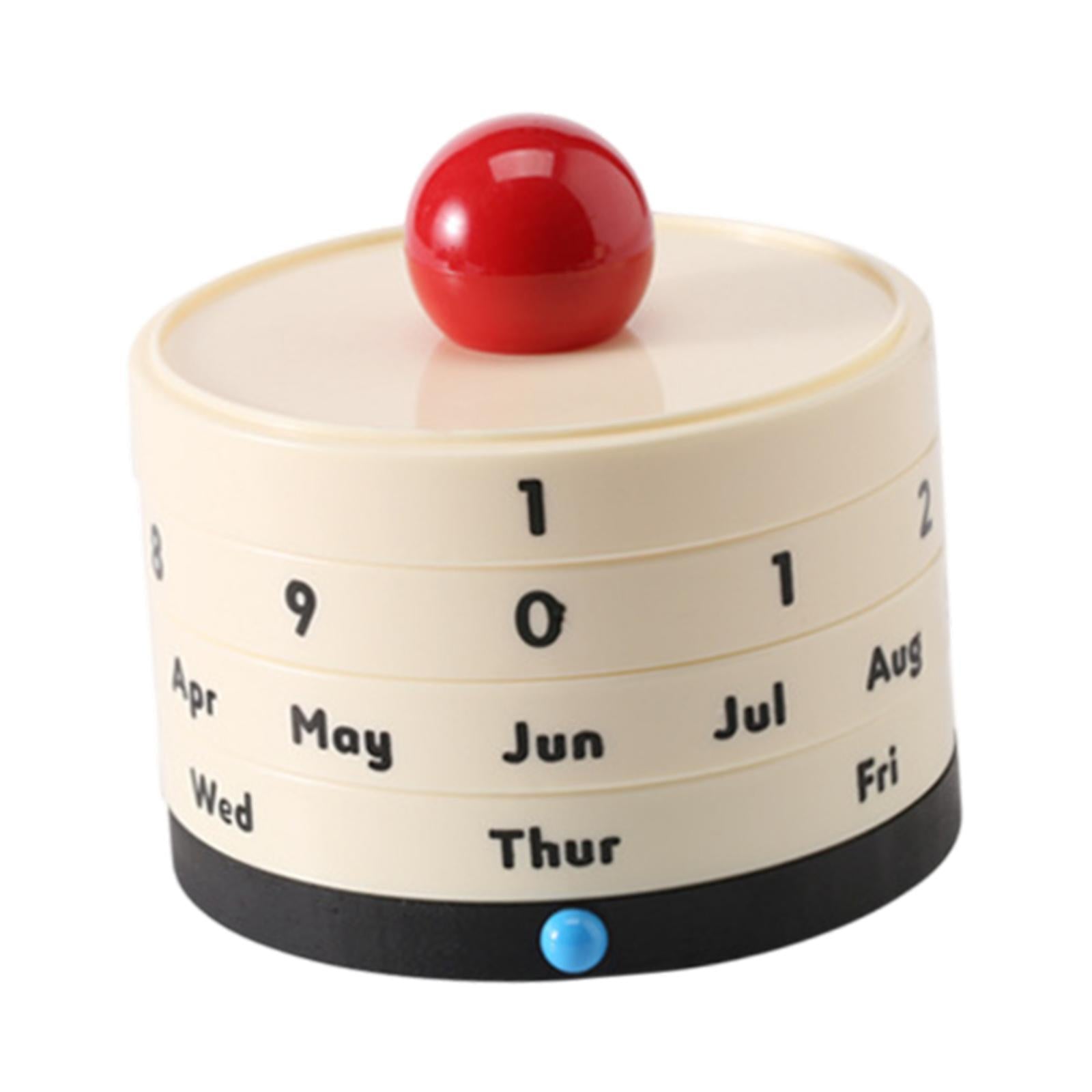 Desk Calendar Small Cute Standing Perpetual Calendar for Office Home Teacher beige