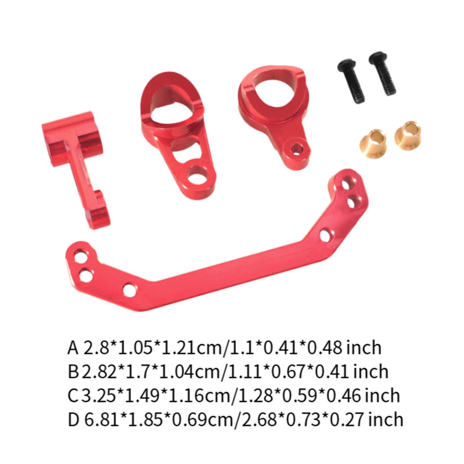 Aluminum Alloy Steering Assembly Upgrade for Ptg-2R 1/10 RC Car DIY Modified Red