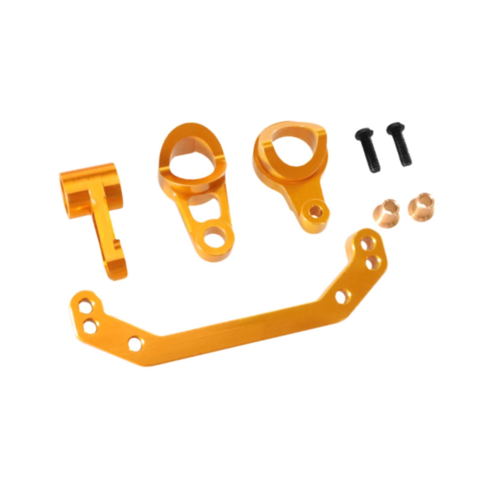 Aluminum Alloy Steering Assembly Upgrade for Ptg-2R 1/10 RC Car DIY Modified Gold