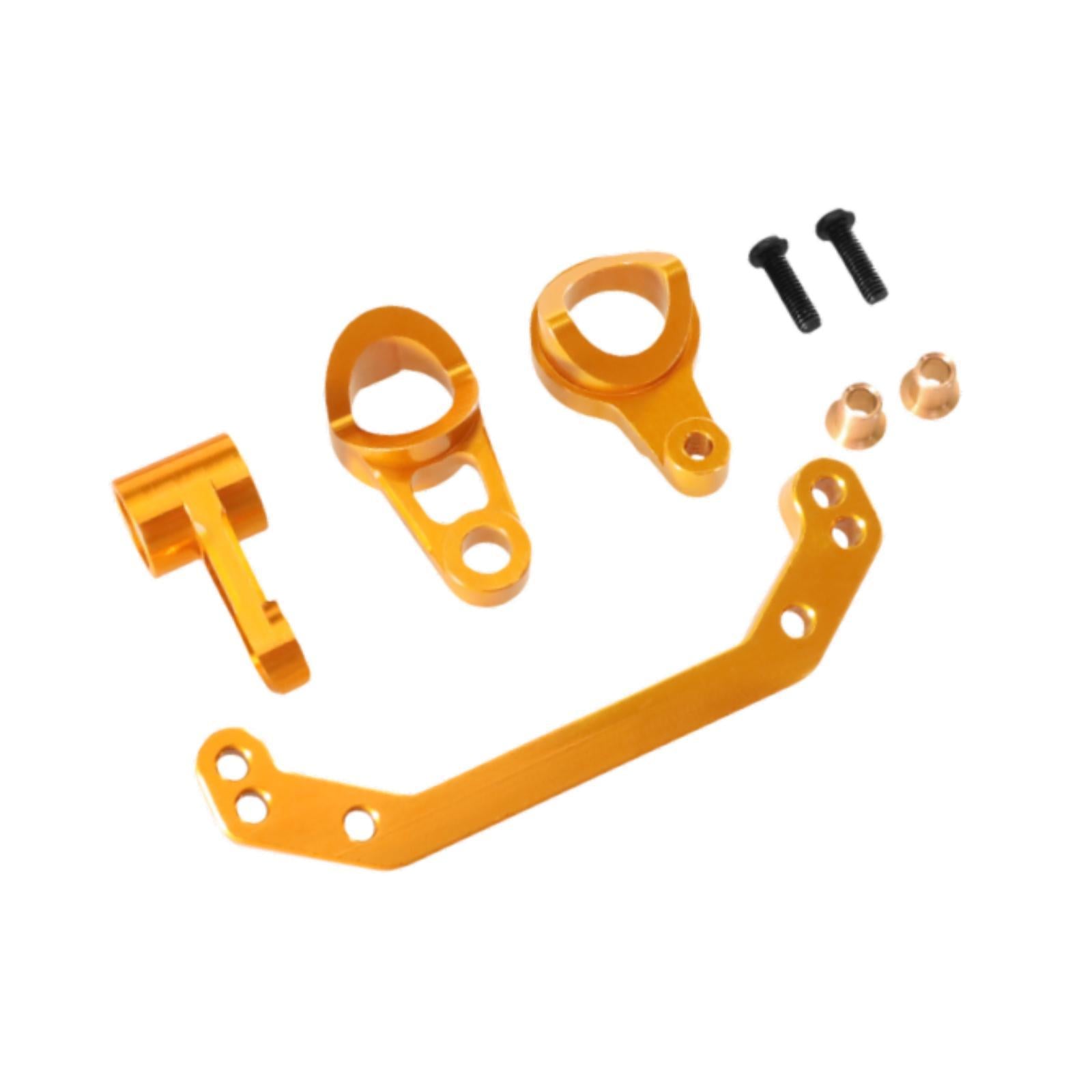 Aluminum Alloy Steering Assembly Upgrade for Ptg-2R 1/10 RC Car DIY Modified Gold