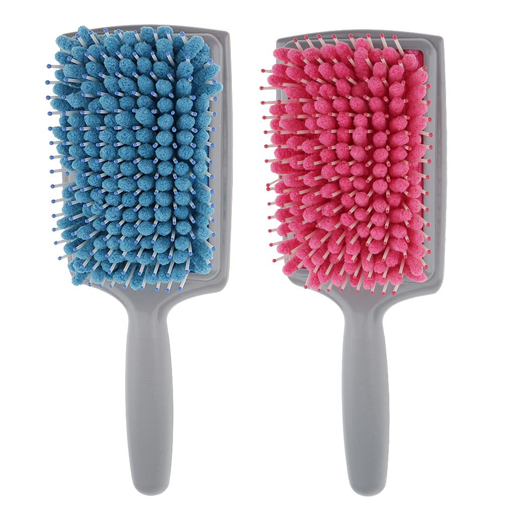 2 Pieces Quick Drying Hair Brush Comb Microfiber Towel Absorbent Wet