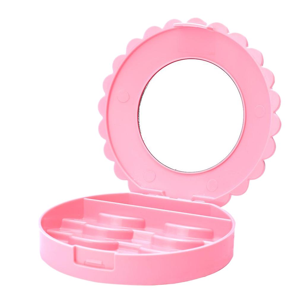 2xPink Protable False Eyelashes Carrier Container Storage Case Lash Holder Box