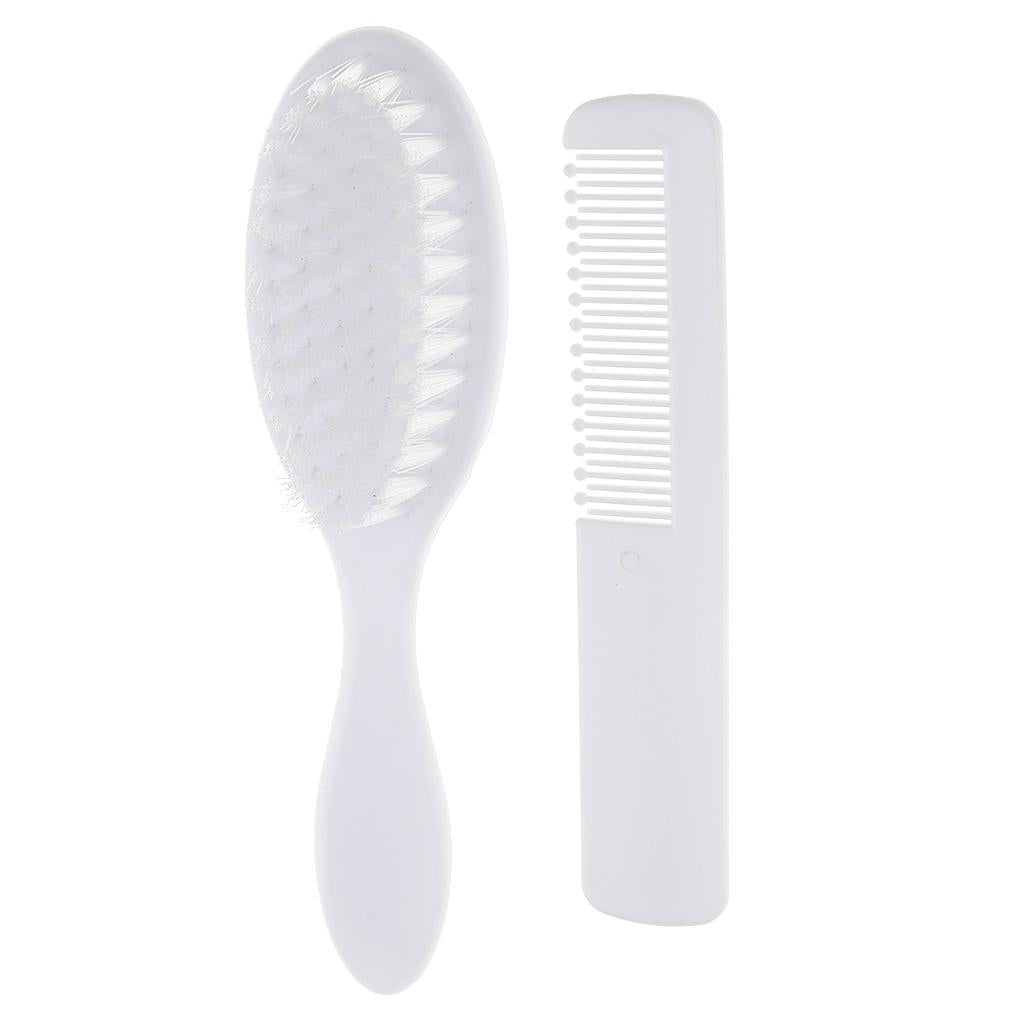 2x2PCS Safety Soft Baby Hair Brush Set Infant Comb Grooming Shower Design Kit