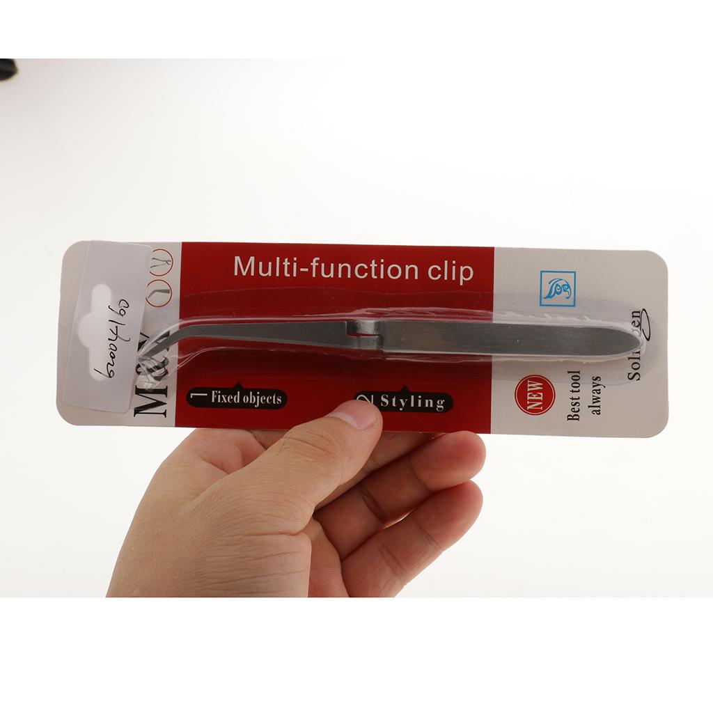 3xStainless Steel Nail Repair-Clamp Tweezer Cotton Balls Pincher Acne Remover