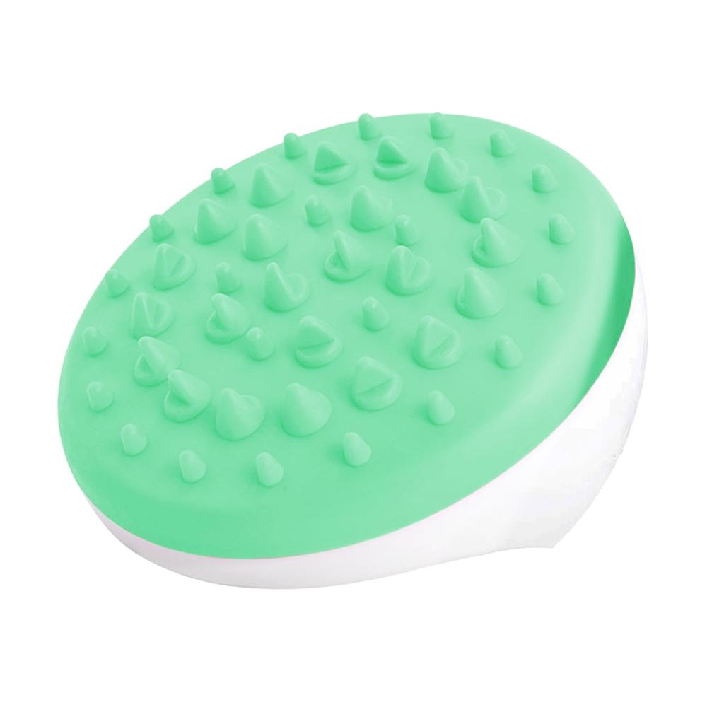 2xAnti Cellulite Silicone Body Massage Glove Scrub Bath Shower Massager Brush Green