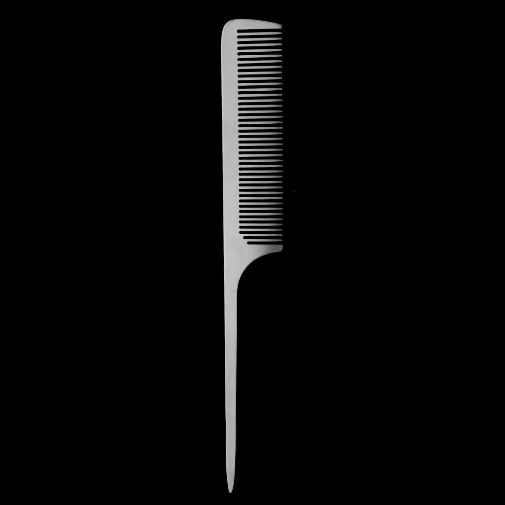 4 Pieces Steel Salon Barber Hairstyling Hairdressing Cutting Comb Hairbrush