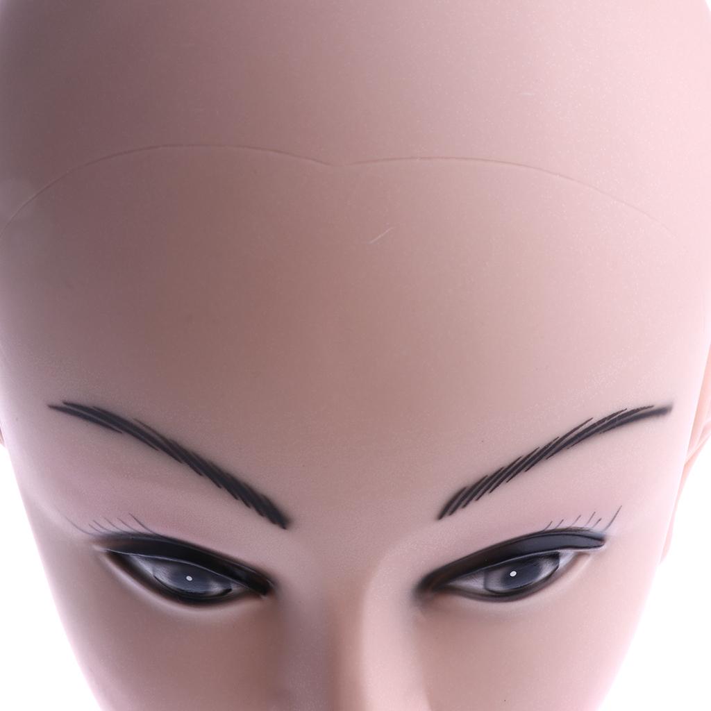 2x Mannequin Head Model Wig Hat Earrings Display Stand Cosmetology Manikin