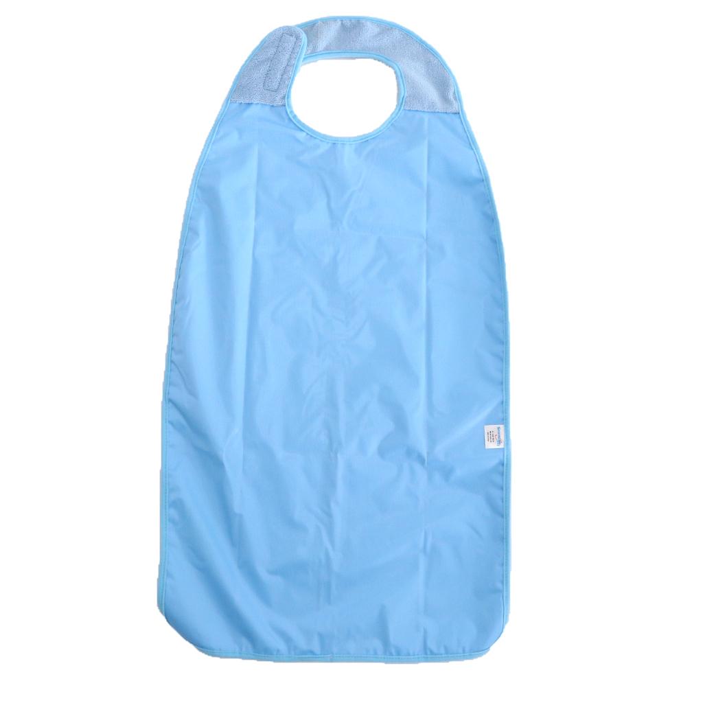 2 Pieces Waterproof Adult Terry Cloth Mealtime Bib Disability Apron Washable