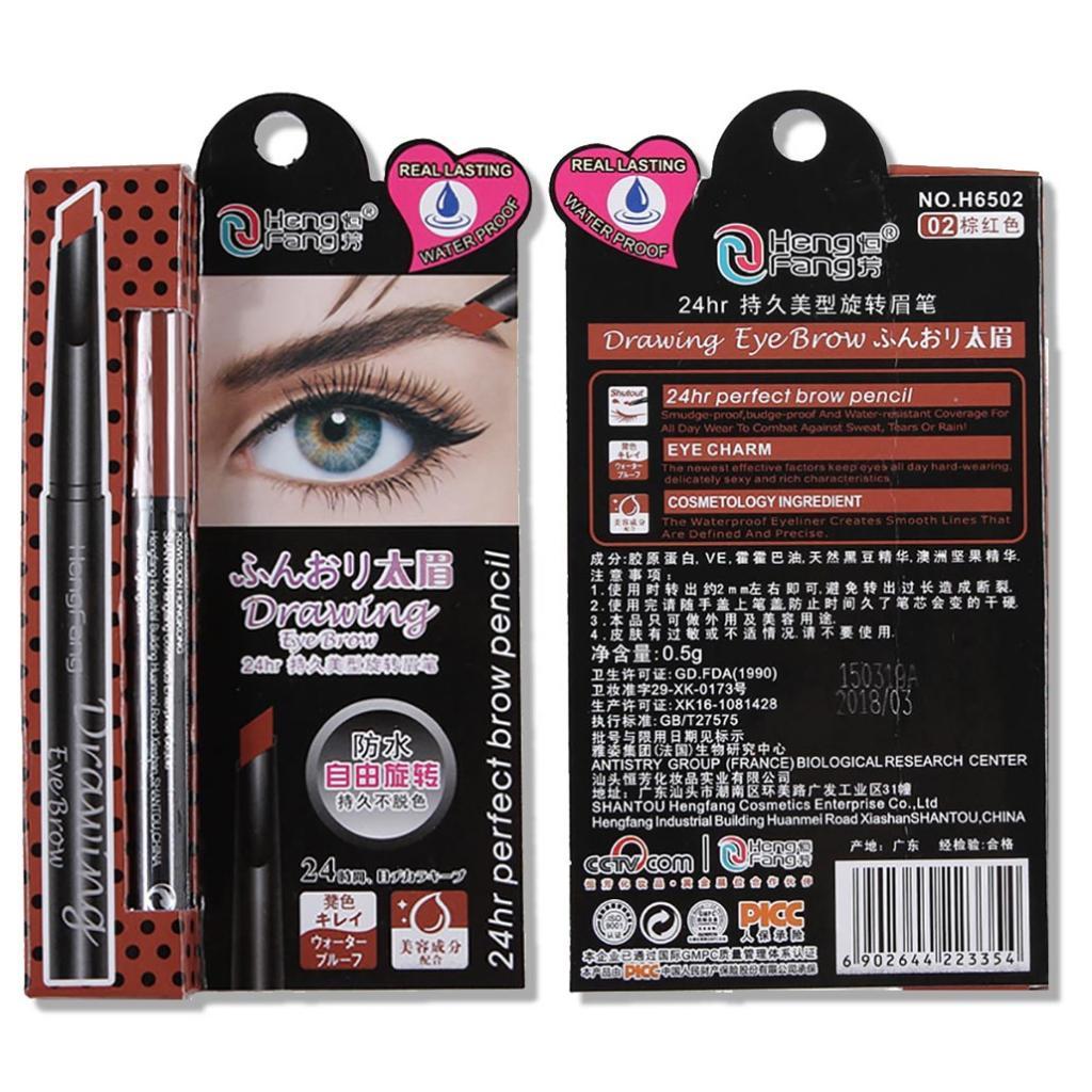 3xEyebrow Definition Enhancer Automatic Rotary Pencil Waterproof Makeup Tool B